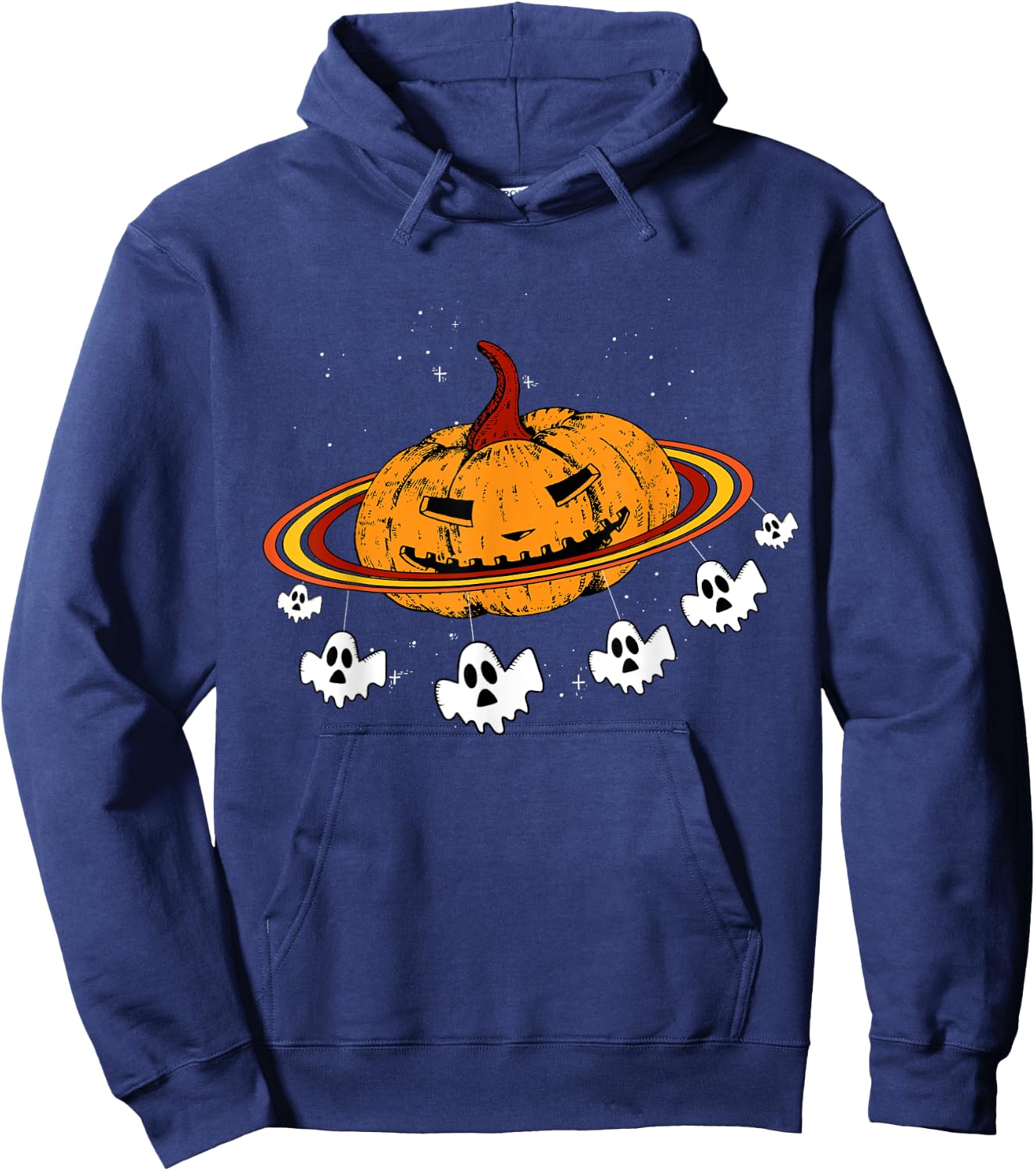 Pumpkin Planet Space Ghost Costume Cool Halloween Gifts Hoodie - Hoodie | Navy