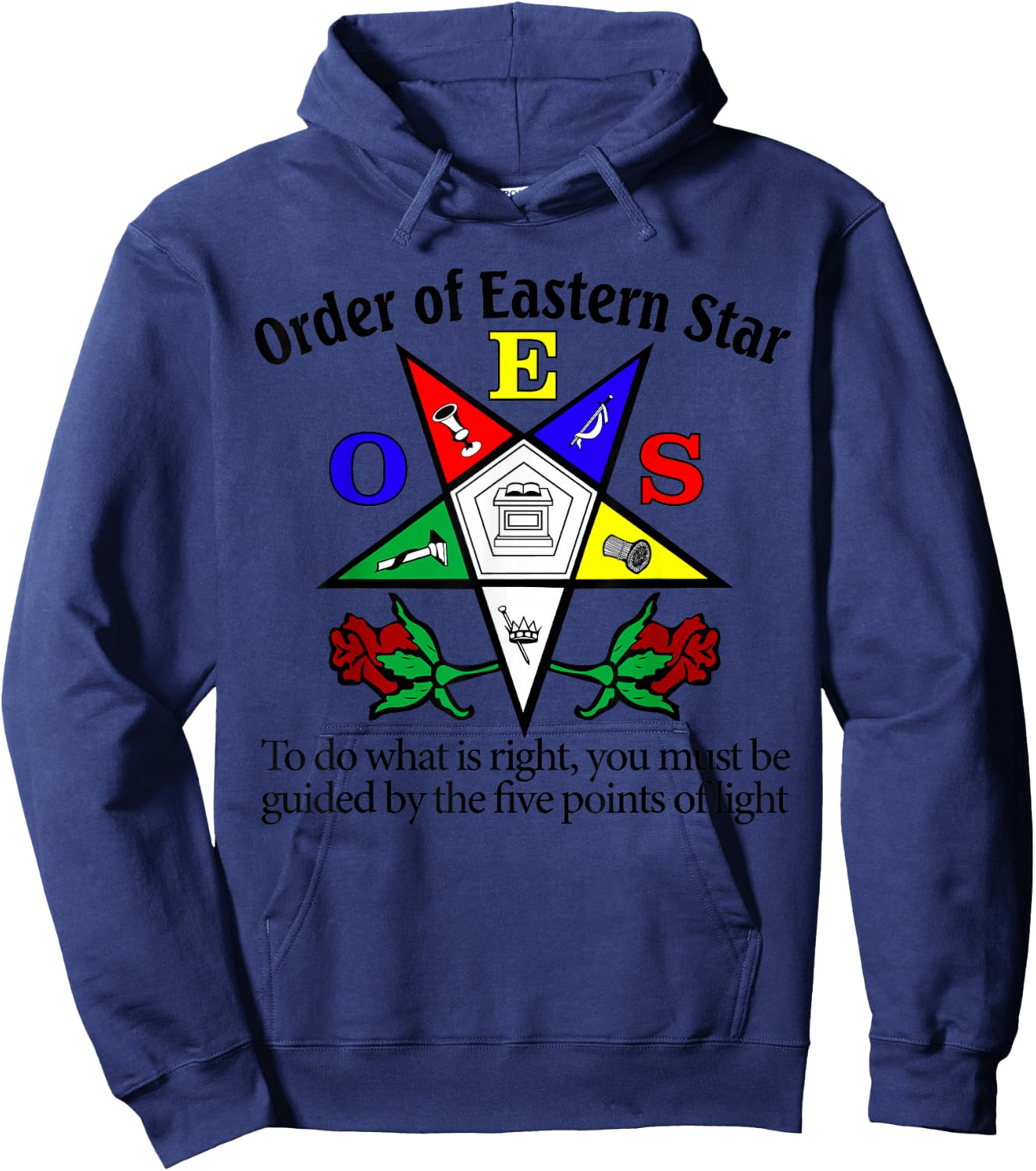 OES to Do What is Right The Eastern Star Parents' Christmas Hoodie - Hoodie | Navy