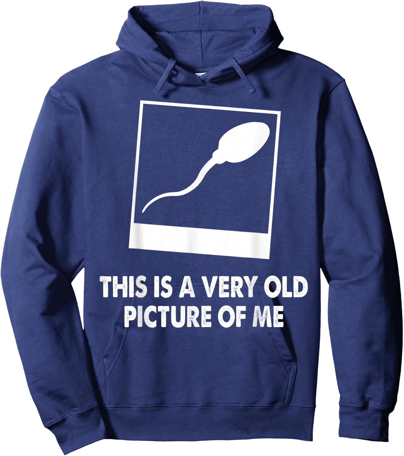 This Is A Very Old Picture Of Me Funny Sperm Novelty Gift Hoodie - Hoodie | Navy
