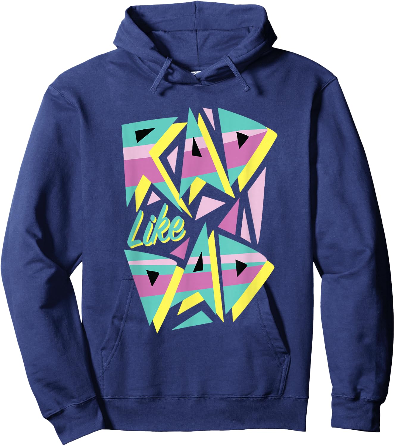 Rad Like Dad, 80's Retro Graphic Hoodie - Hoodie | Navy