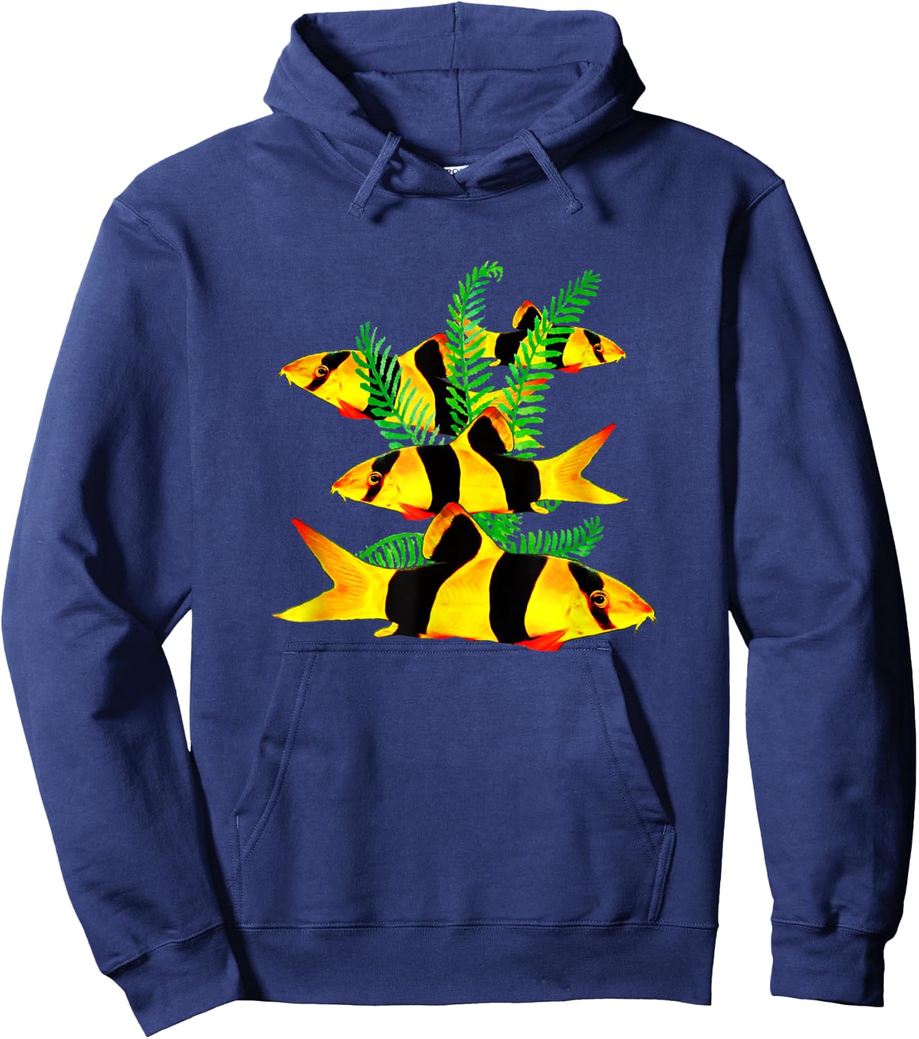 Clown Loaches Under Water Aquarium Loach Lovers Fish Hoodie - Hoodie | Navy