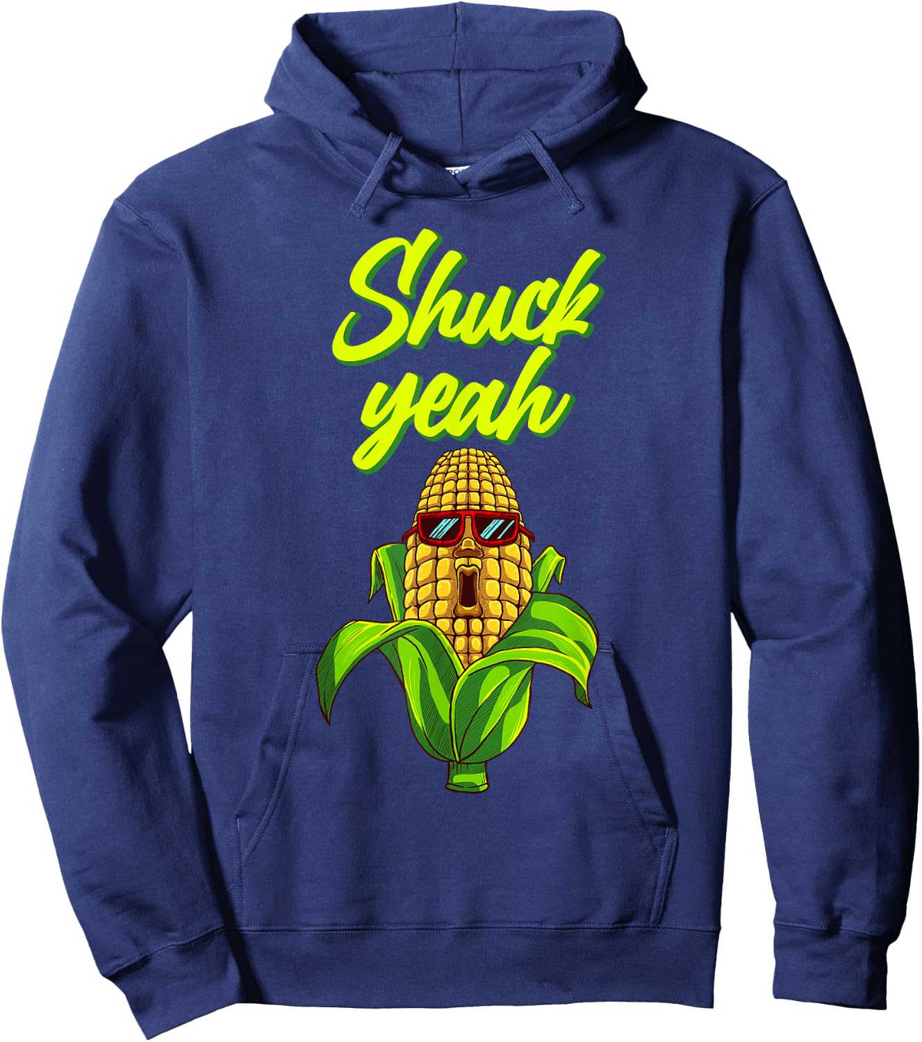 Funny Corn Gift Women Cool Corn On Cob Shuck Yeah Hoodie - Hoodie | Navy