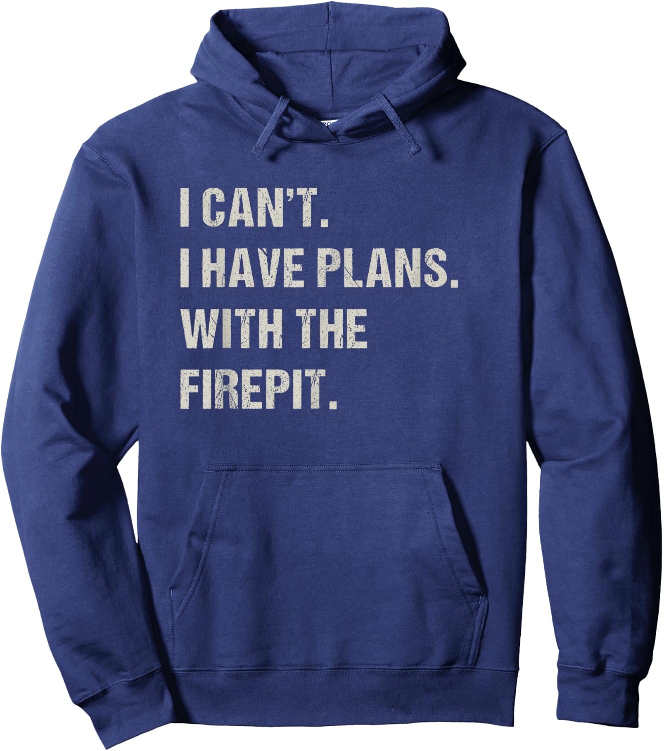 With The Firepit Fireplace Hobby Funny Camping Pastime Camp Hoodie - Hoodie | Navy