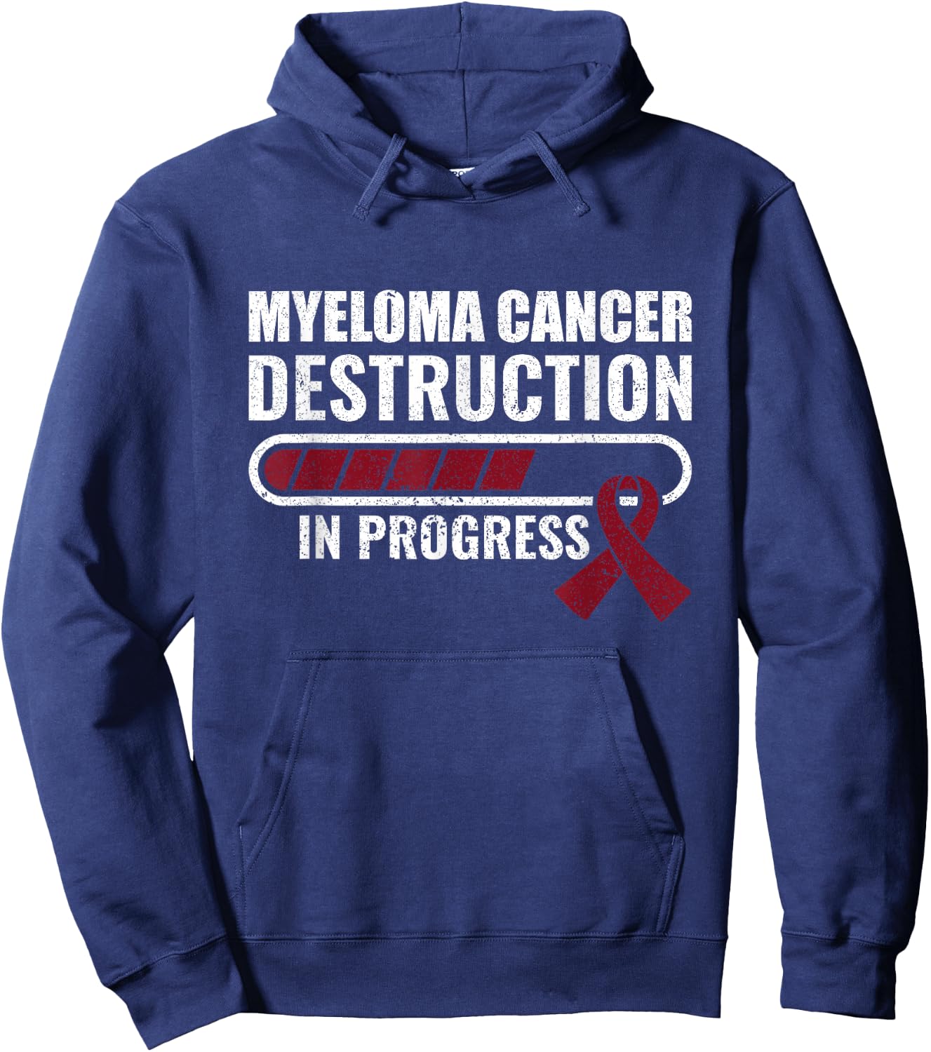Destruction In Progress Multiple Myeloma Cancer Awareness Hoodie - Hoodie | Navy