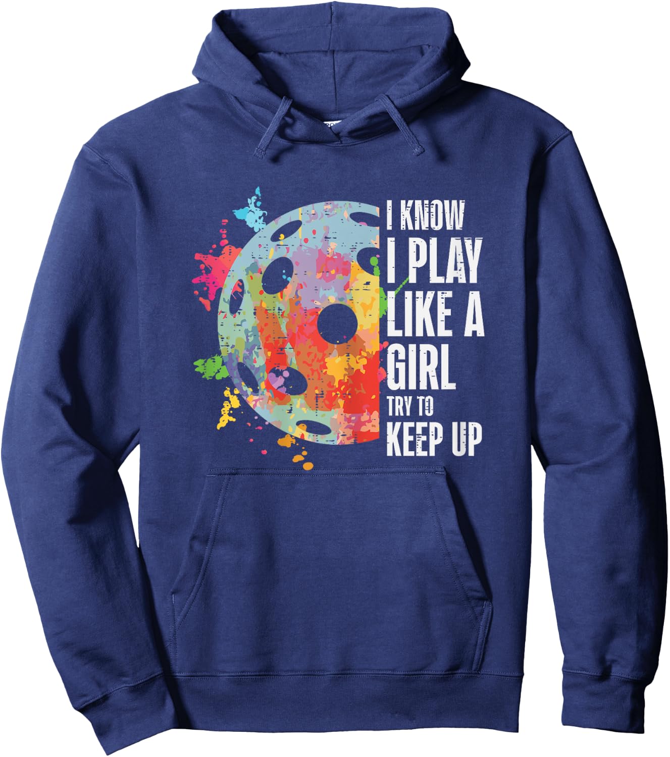 Pickle Ball I Play Like A Girl Pickleball Women Girls Kids Hoodie - Hoodie | Navy
