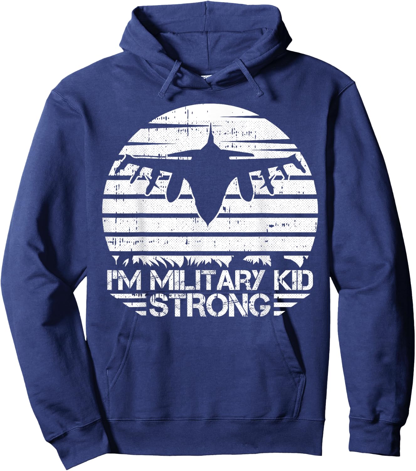 I Am Military Kid Strong Month Of The Military Child Army Hoodie - Hoodie | Navy