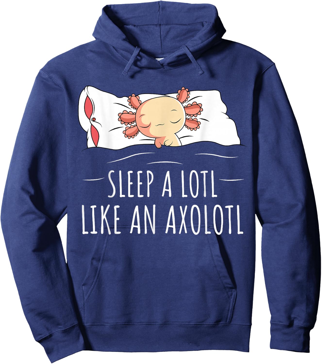 Axolotl Sleep Shirt Salamander Pyjamas Sleep Hoodie - Hoodie | Navy
