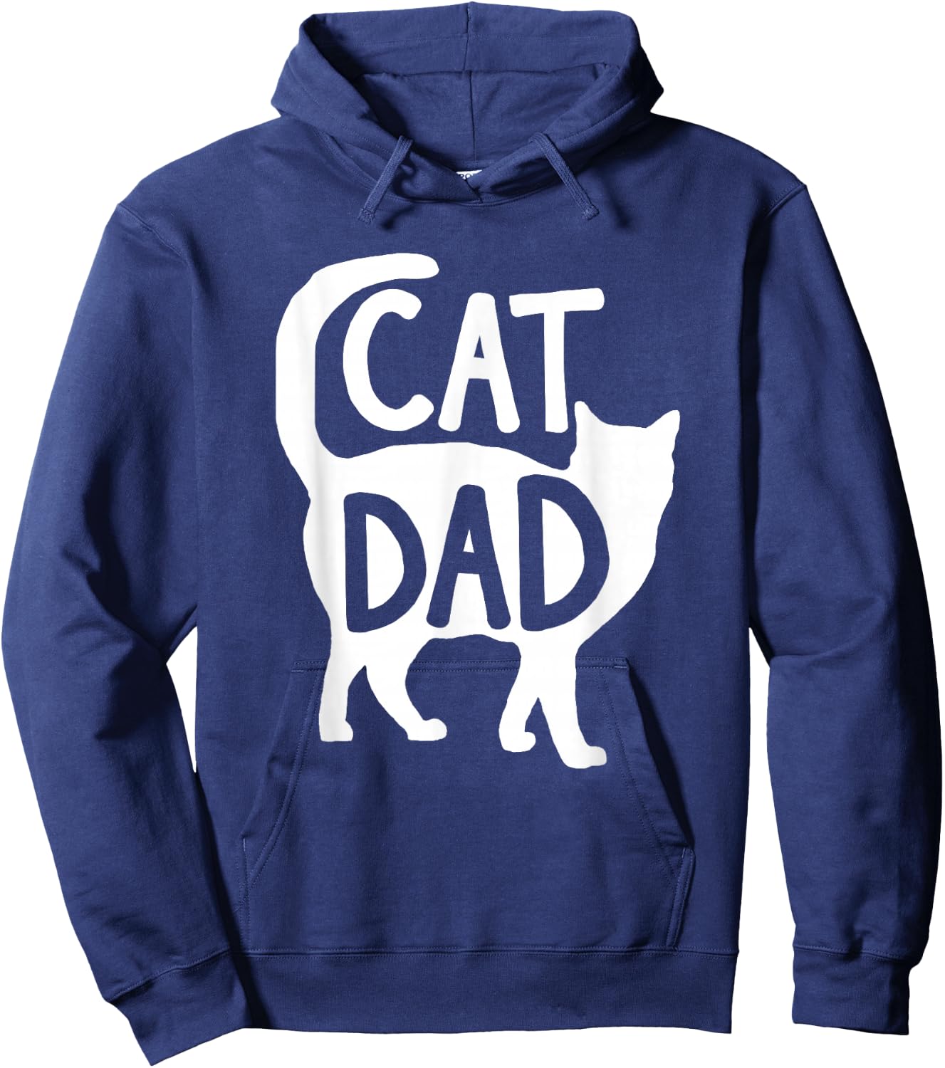 Best Cat Dad Fathers Day Men Kitty Daddy Papa Christmas Meow Hoodie - Hoodie | Navy