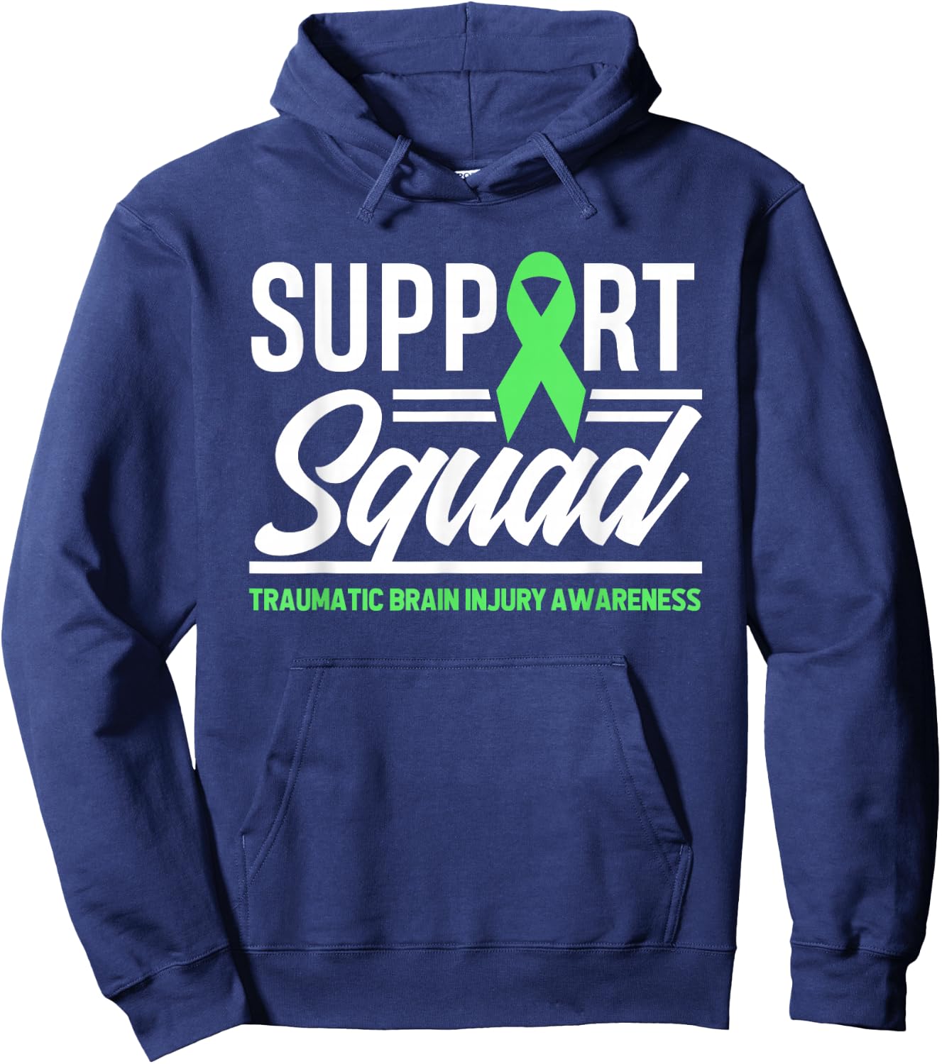 Support TBI Support Squad Traumatic Brain Injury Awareness Hoodie - Hoodie | Navy