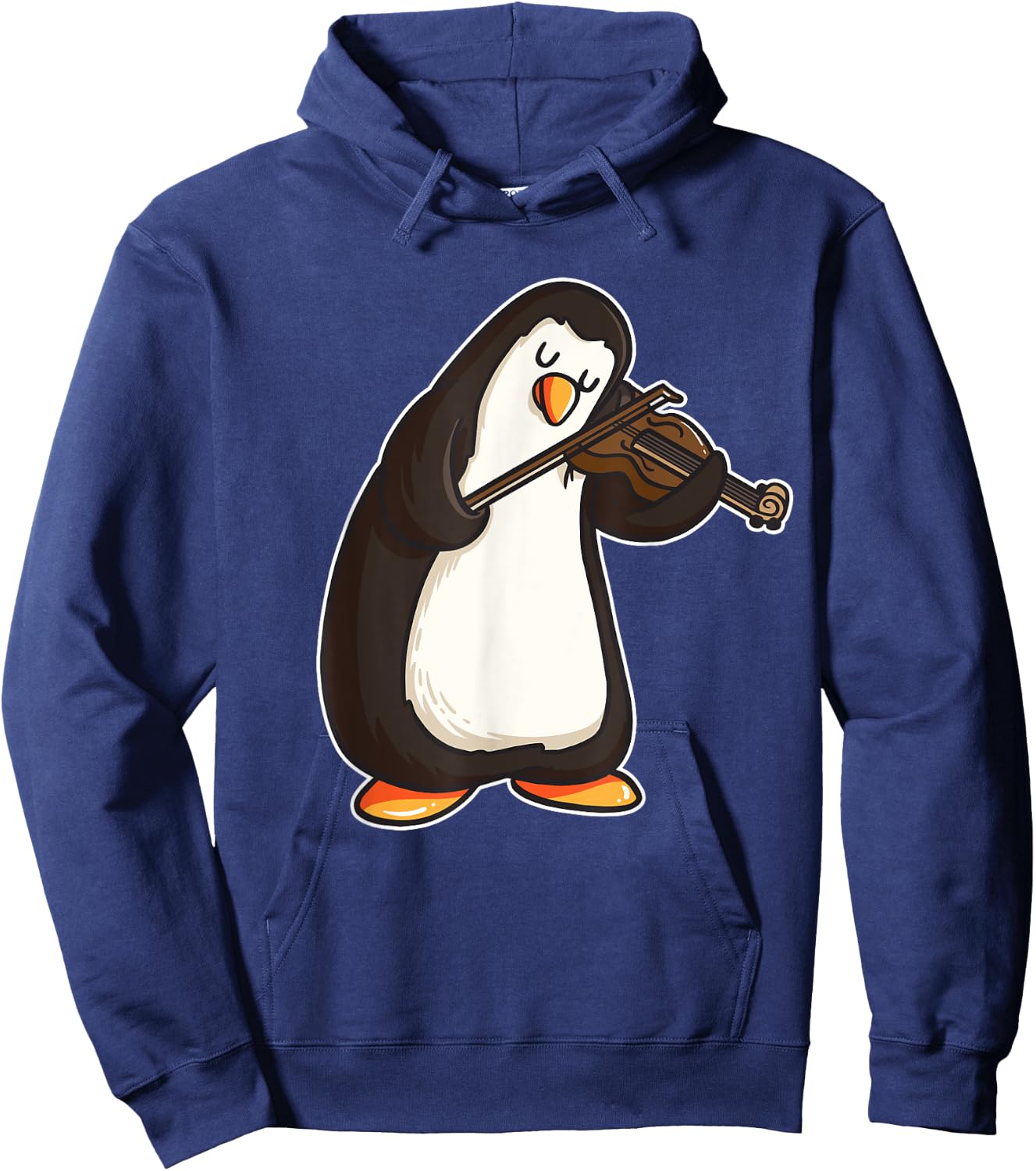 Violinist Penguin Violin Viola Player Music Gift Hoodie - Hoodie | Navy