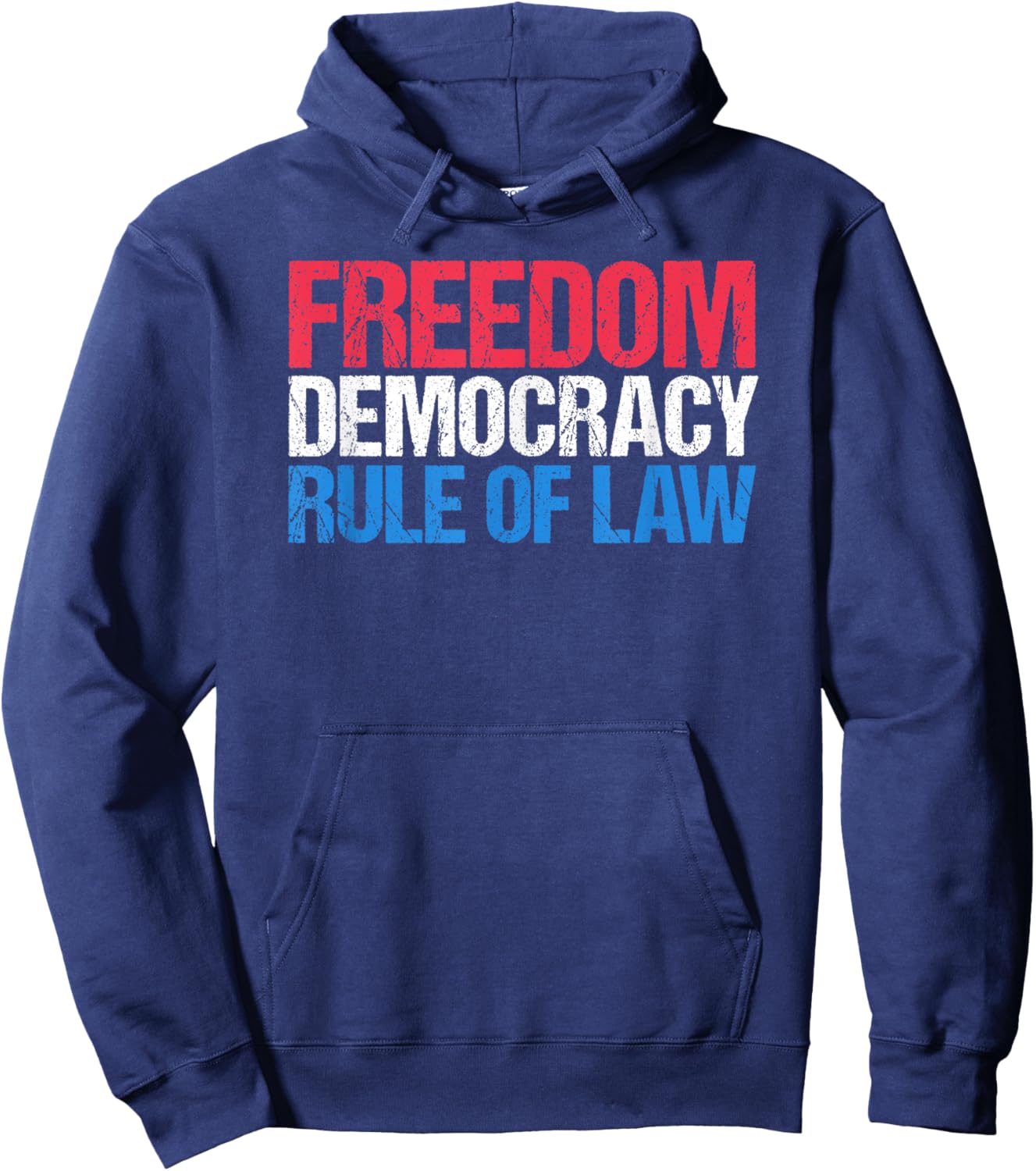 American Pride US Constitution Freedom Democracy Rule of Law Hoodie - Hoodie | Navy