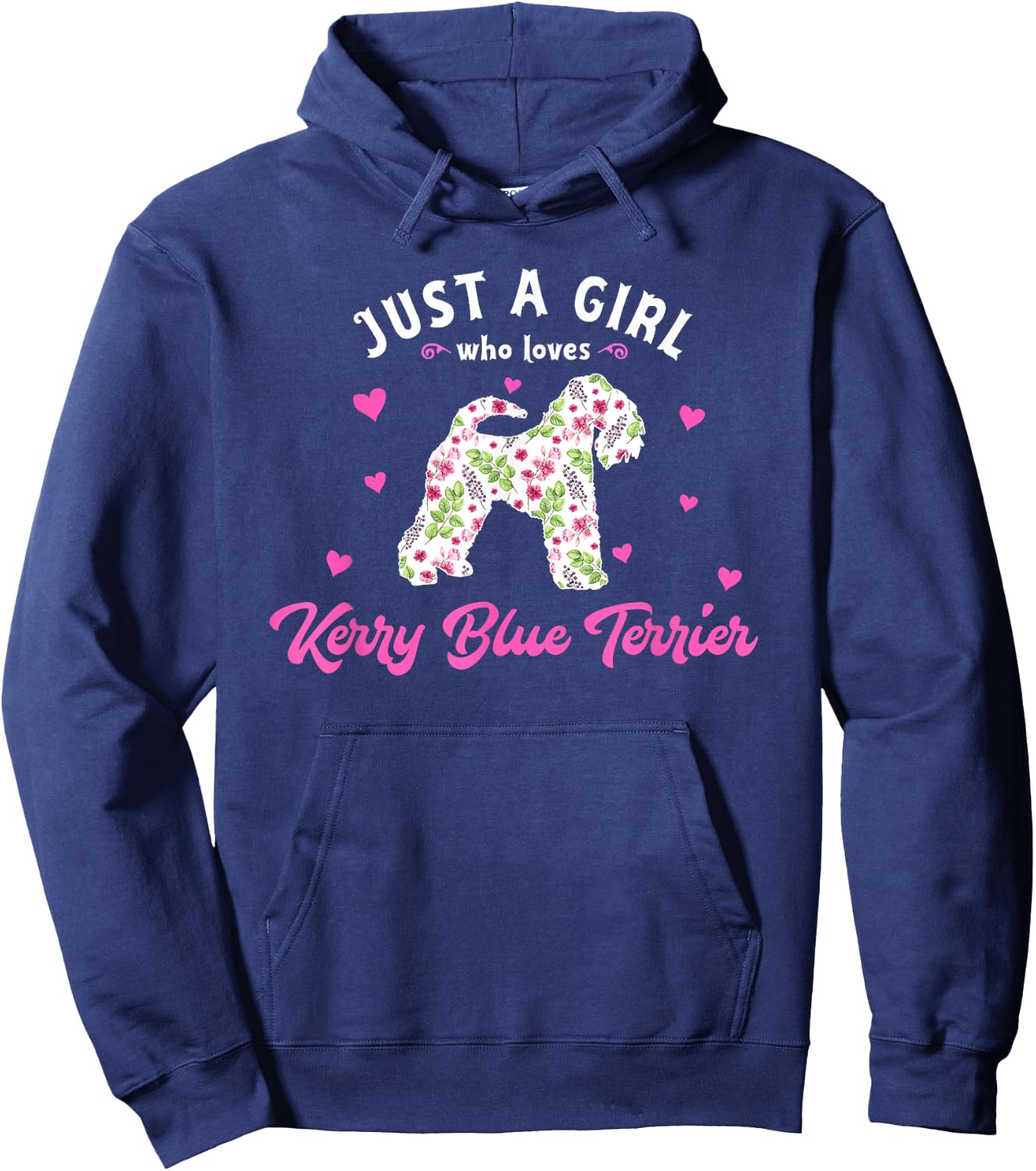 Just a Girl who Loves Kerry Blue Terrier Hoodie - Hoodie | Navy