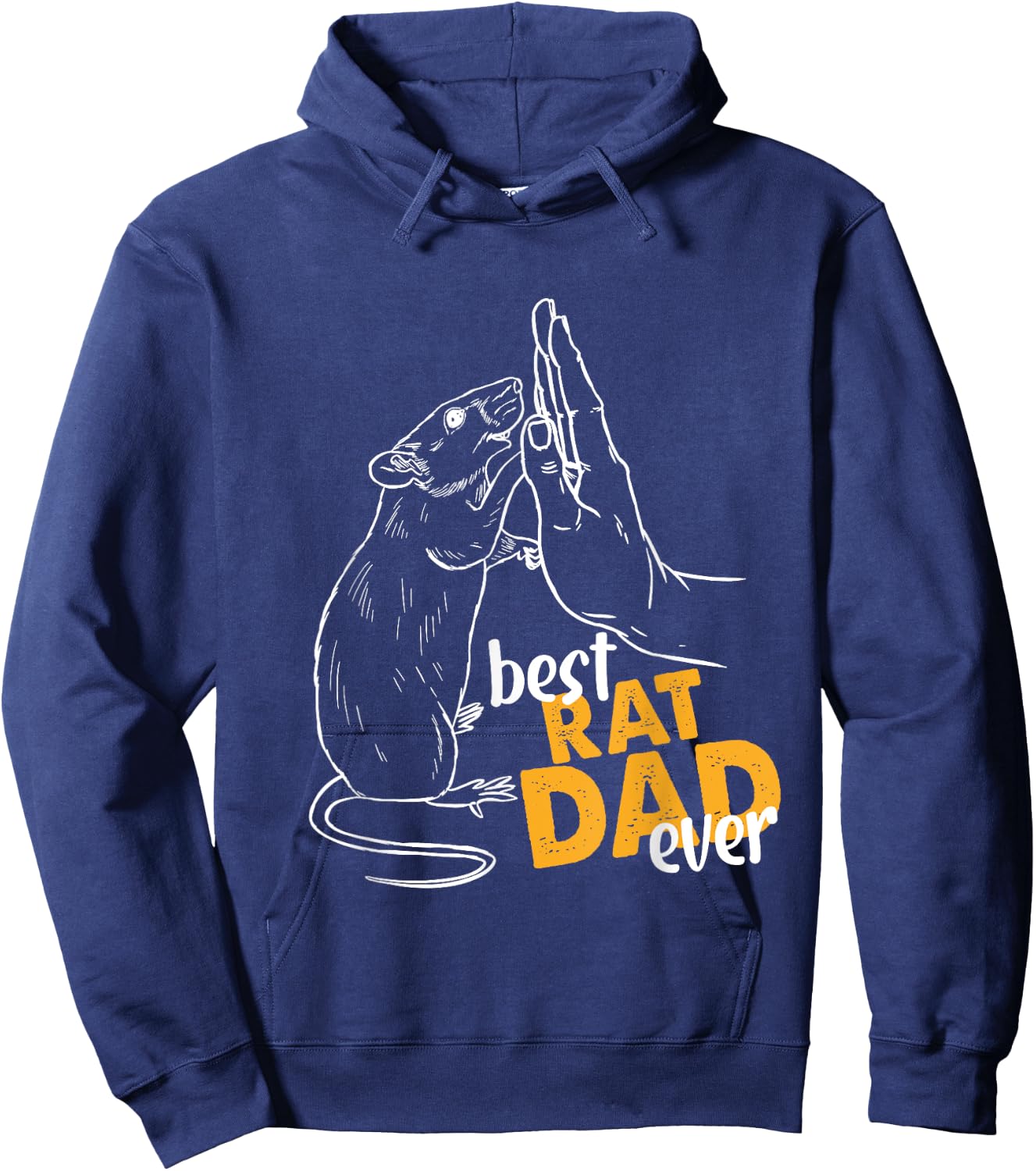 Rat Gifts For Rat Lovers Dad Gifts Best Rat Dad Ever Hoodie - Hoodie | Navy