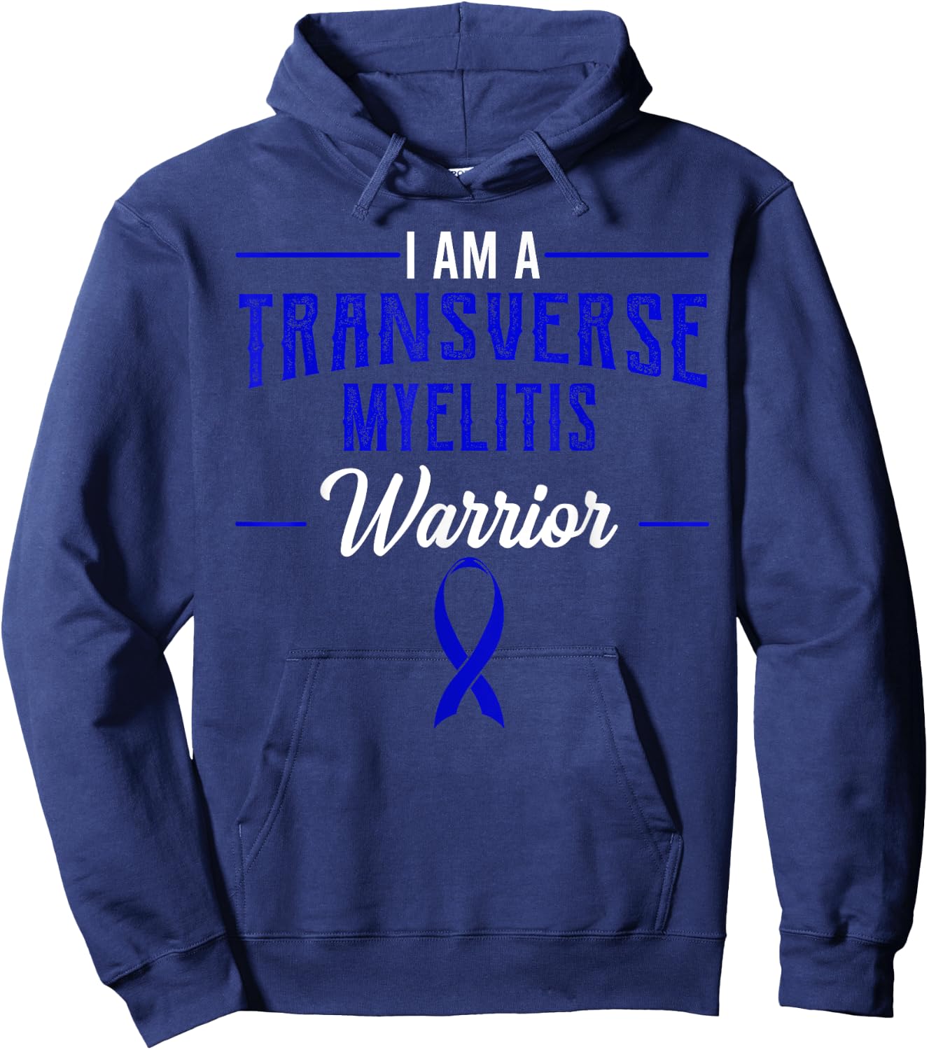 Transverse Myelitis Warrior Inflammatory Disease Spinal Cord Hoodie - Hoodie | Navy