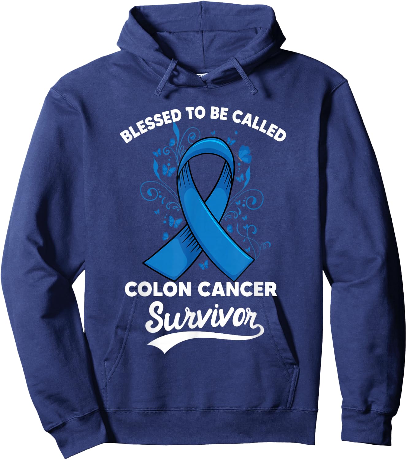 Colon Cancer Blessed survivor of Colorectal Awareness Hoodie - Hoodie | Navy