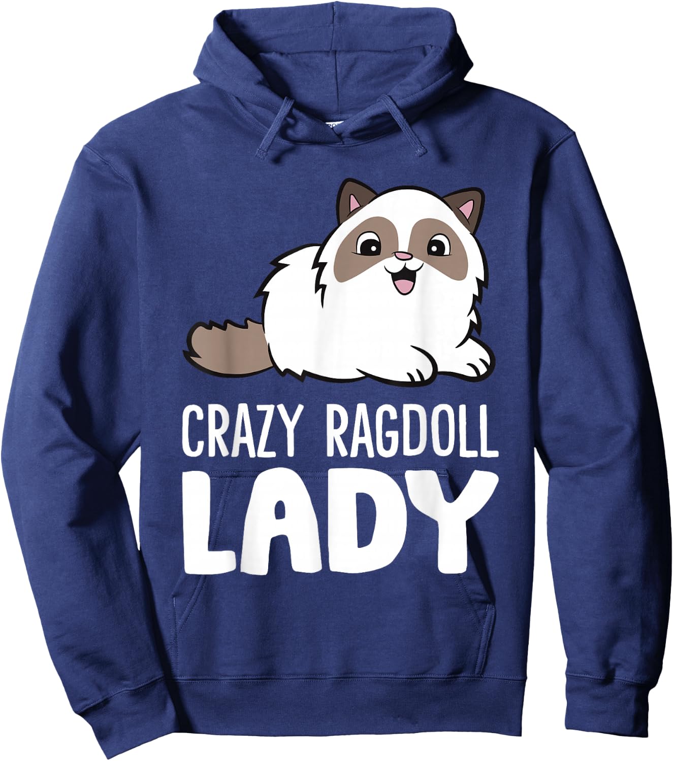 Crazy Ragdoll Lady Cute Ragdoll Cat Hoodie - Hoodie | Navy