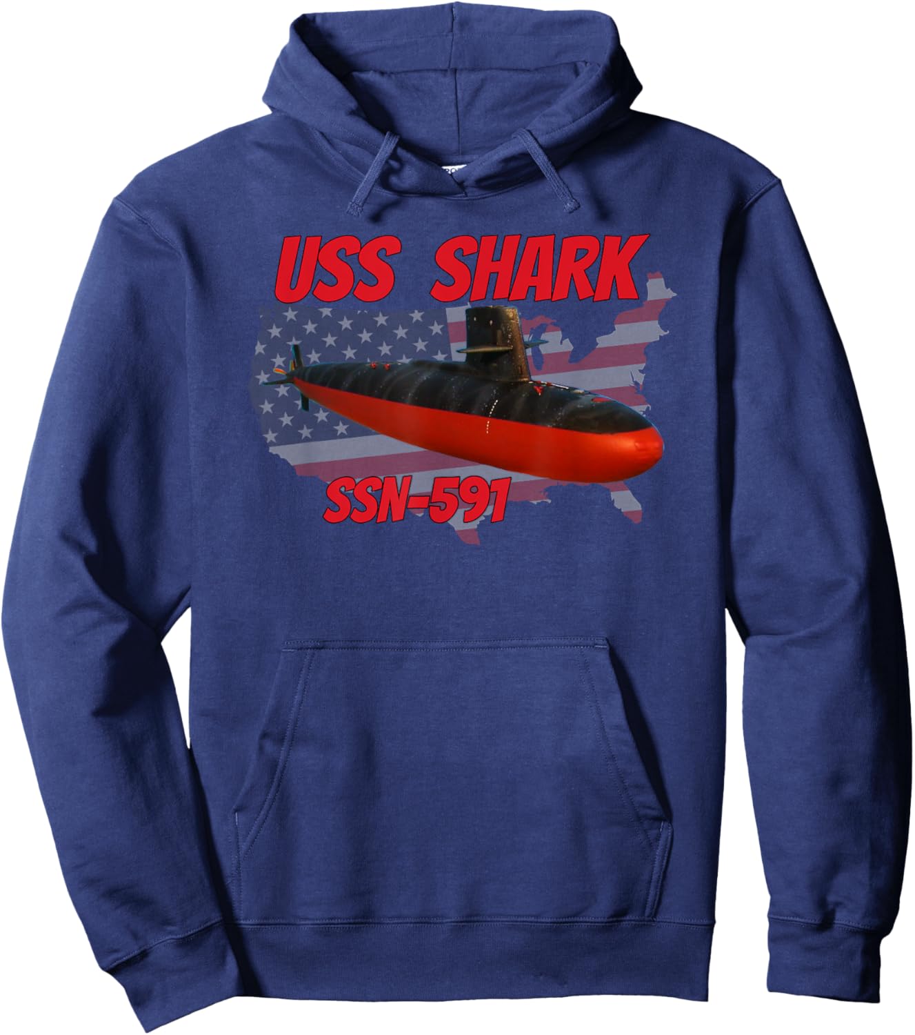 USS Shark SSN-591 Submarine Veterans Day Father Grandpa Dad Hoodie - Hoodie | Navy