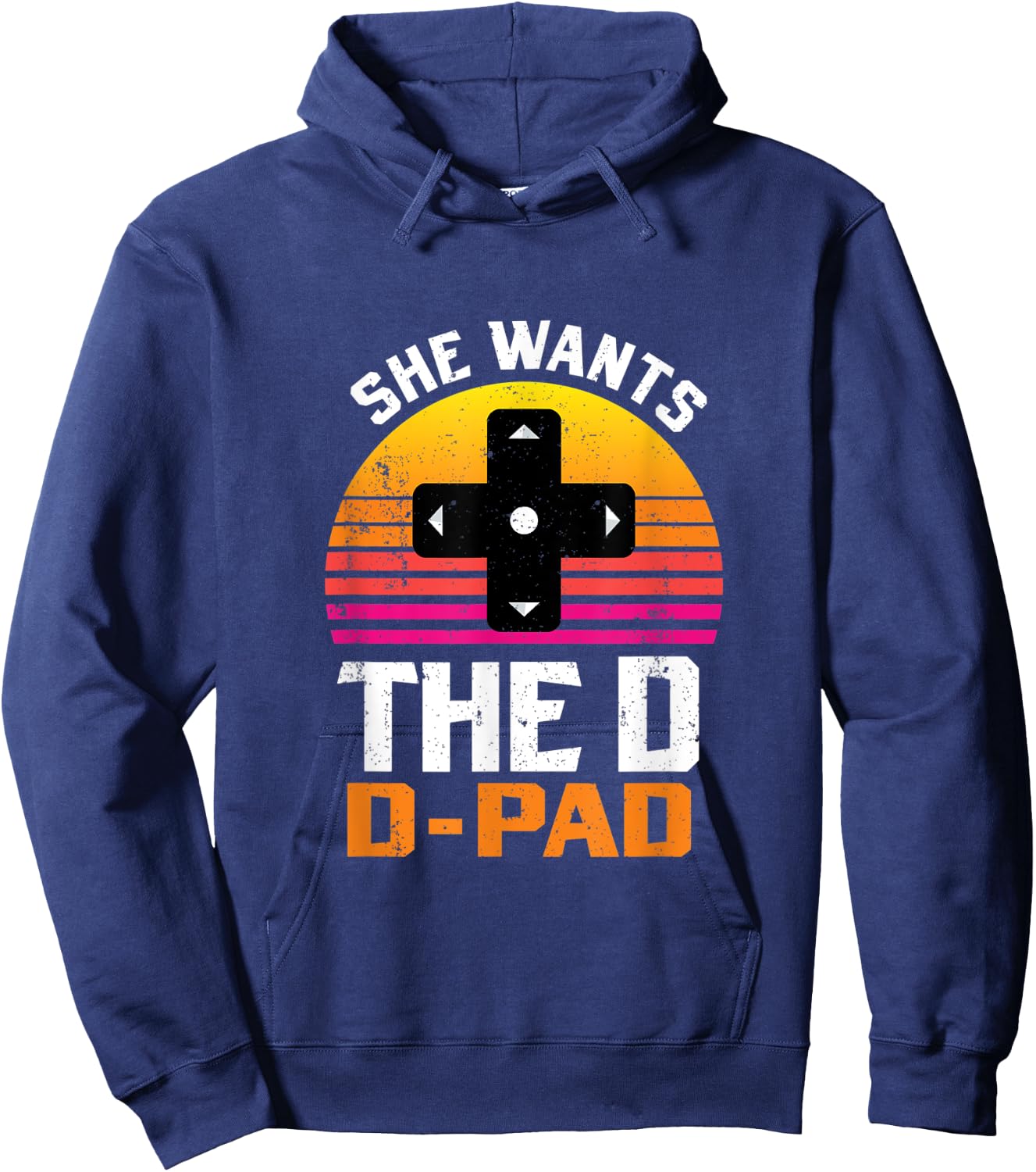 She Wants the D D-Pad 90s Video Game Console Hoodie - Hoodie | Navy