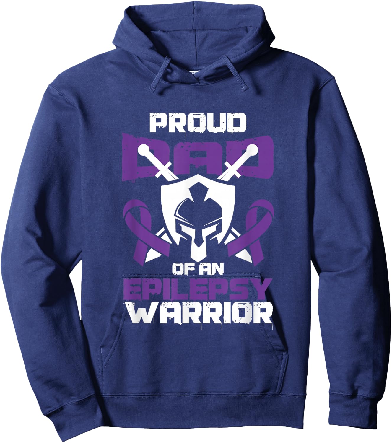 Father of Epilepsy Warrior Seizure Disorder Awareness Hoodie - Hoodie | Navy