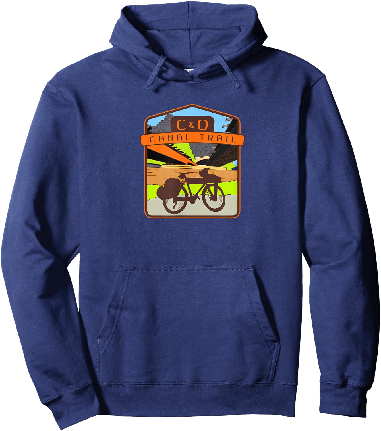 C&O Canal Trail cycling Hoodie - Hoodie | Navy