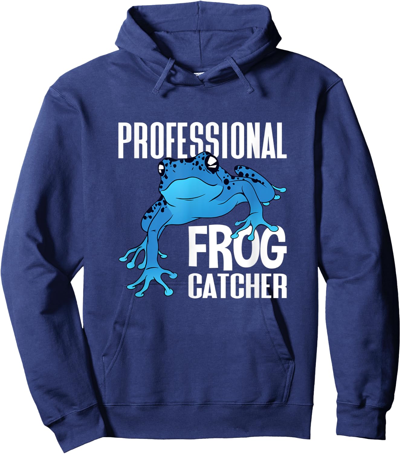 Professional Frog Catcher Boy Toad Lover Girl Frog Hunter Hoodie - Hoodie | Navy