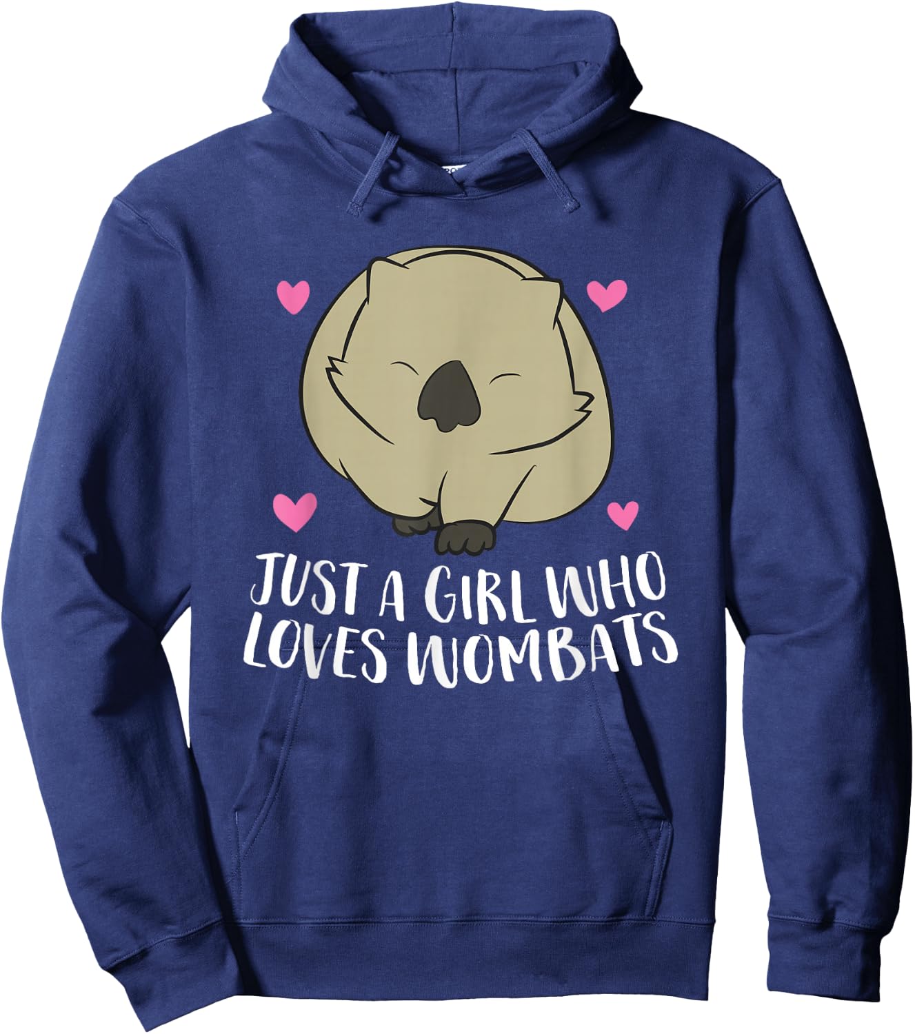 Wombat Girl Gift Just a Girl Who Loves Wombats Hoodie - Hoodie | Navy