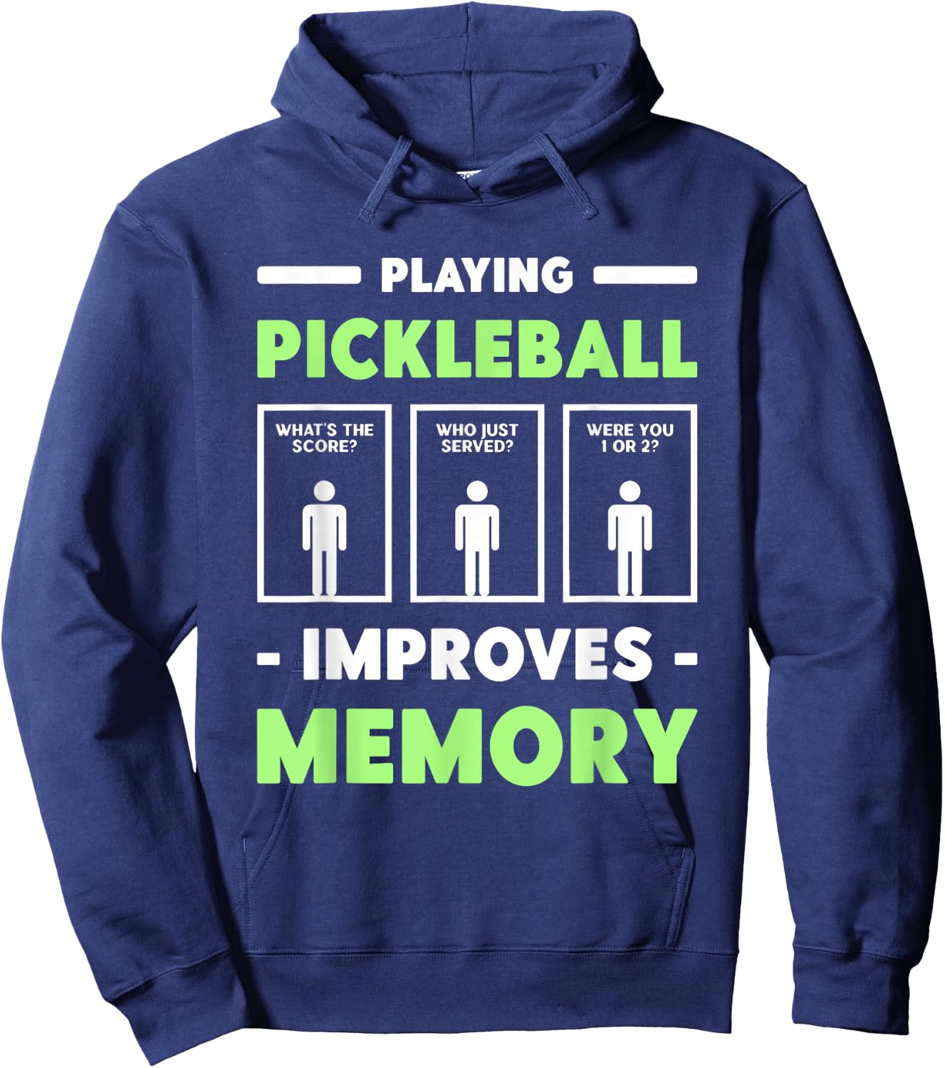 Playing Pickleball Improves Memory Dink Player Short Sleeve Hoodie - Hoodie | Navy