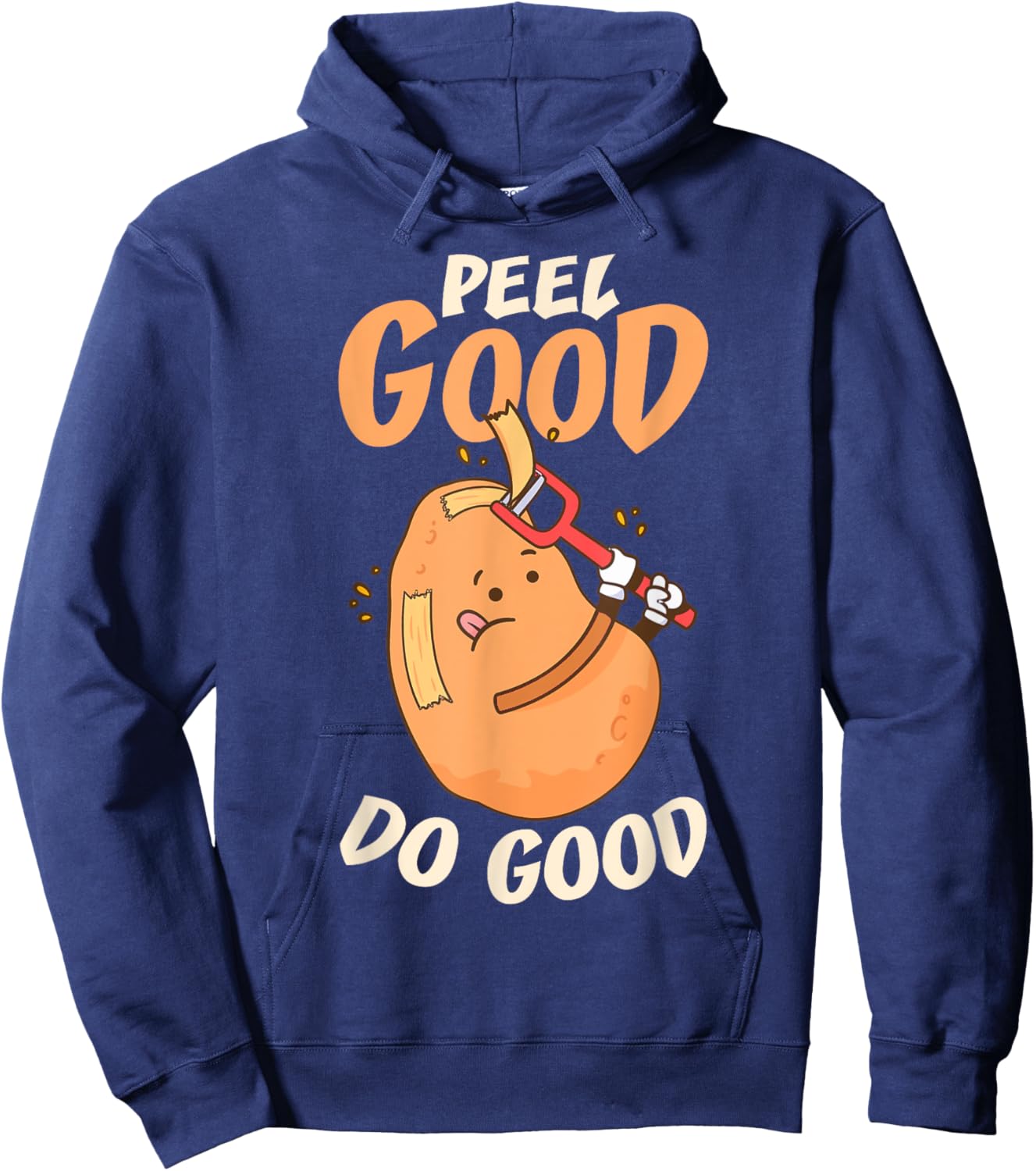 Funny Potato Peeler Hand Hoodie - Hoodie | Navy