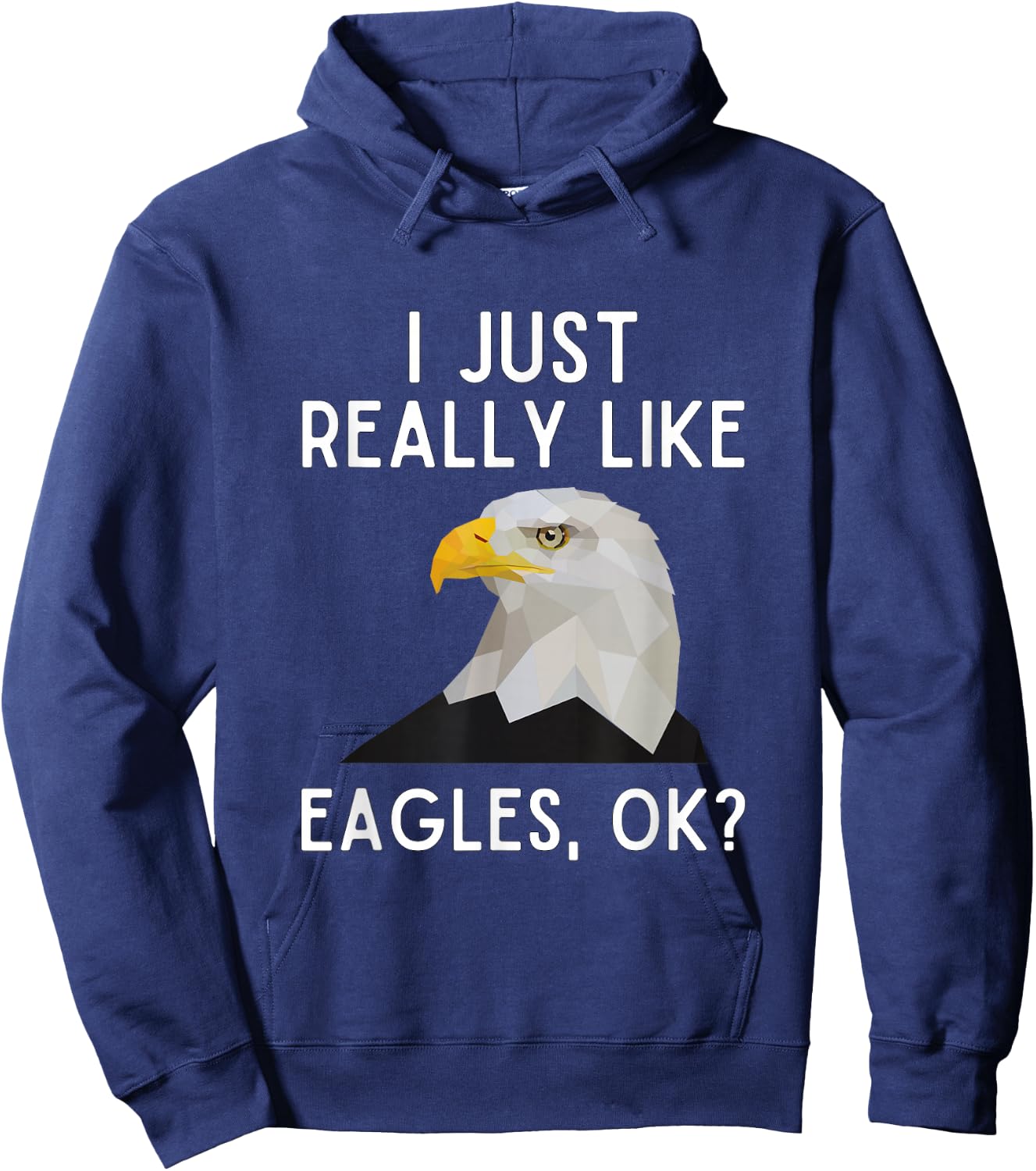 I Just Really Like Eagles Ok Funny Eagle Lover Humor Hoodie - Hoodie | Navy