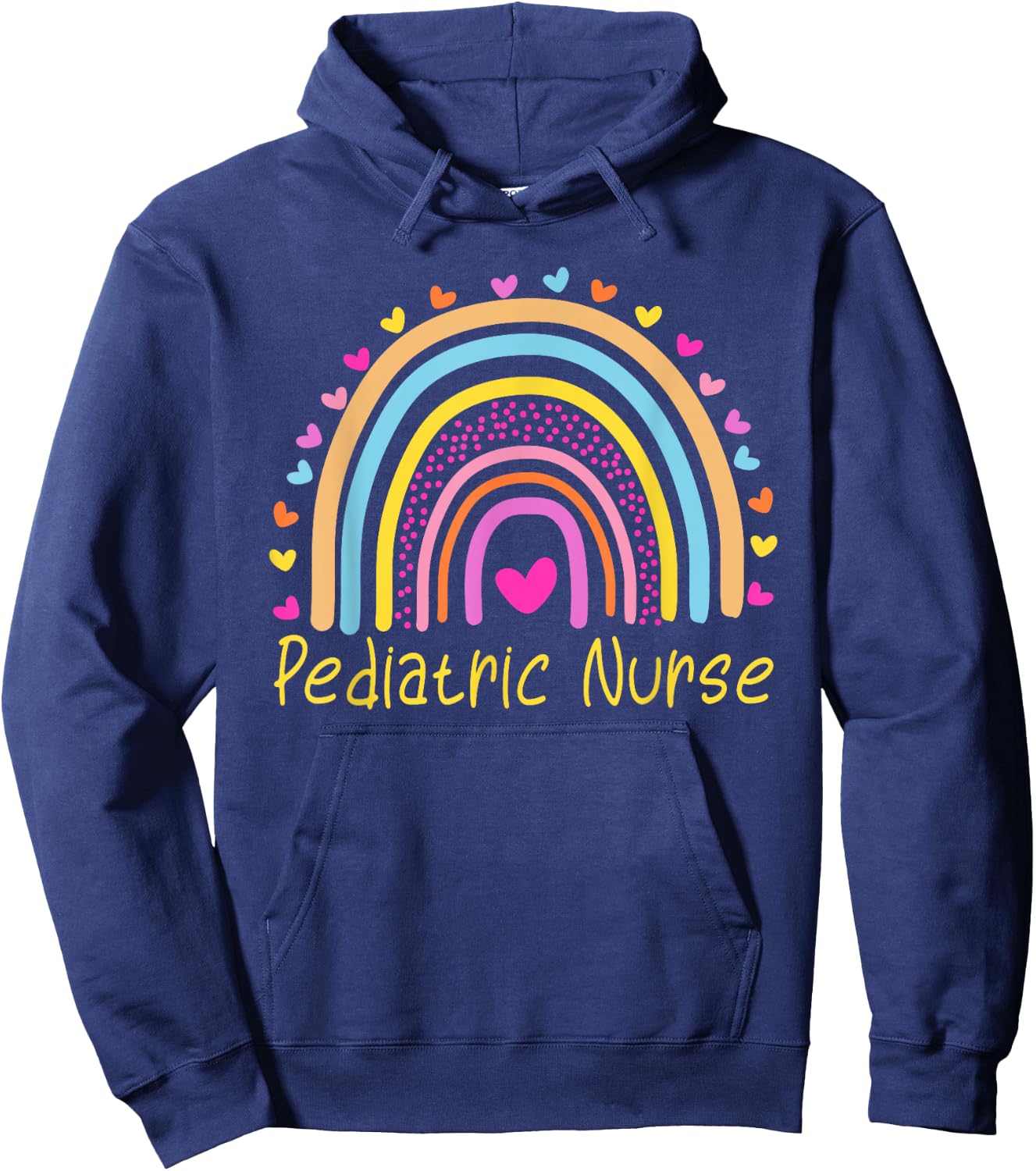 Pediatric Nurse Rainbow Hoodie - Hoodie | Navy