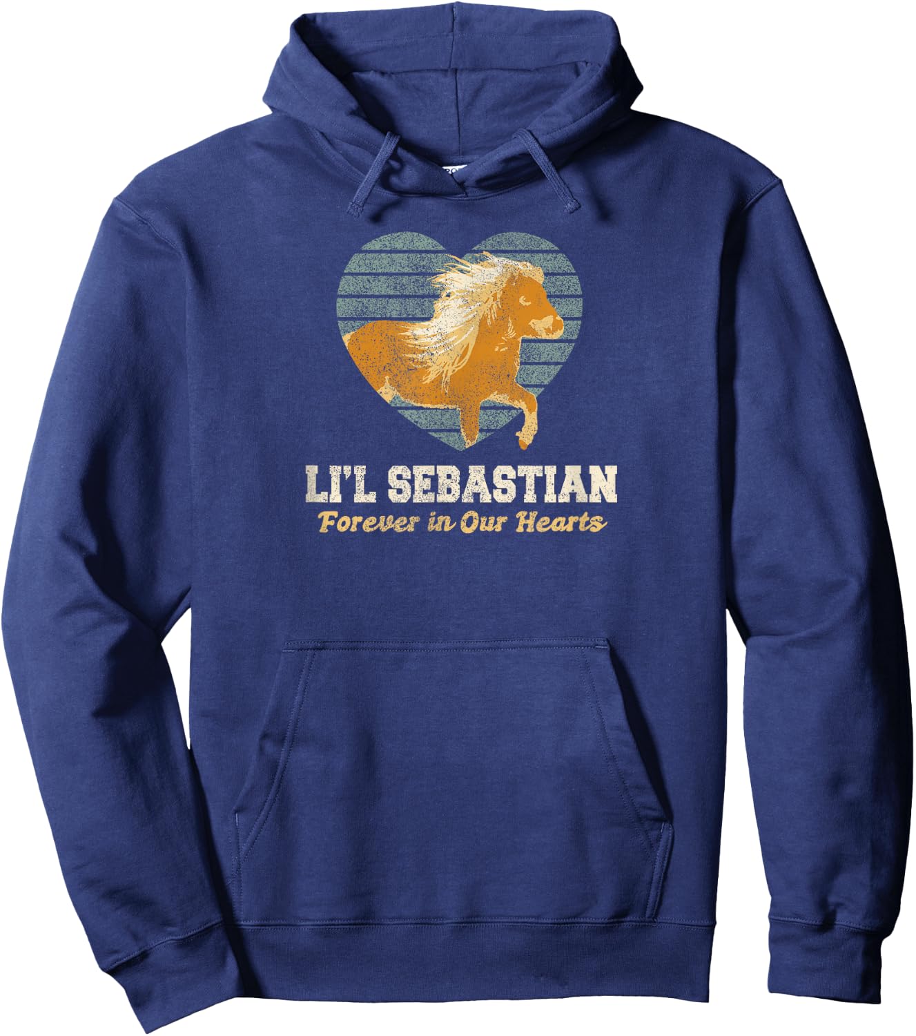 Li'l Sebastian Forever in Our Hearts Little Horse Pony Fan Hoodie - Hoodie | Navy