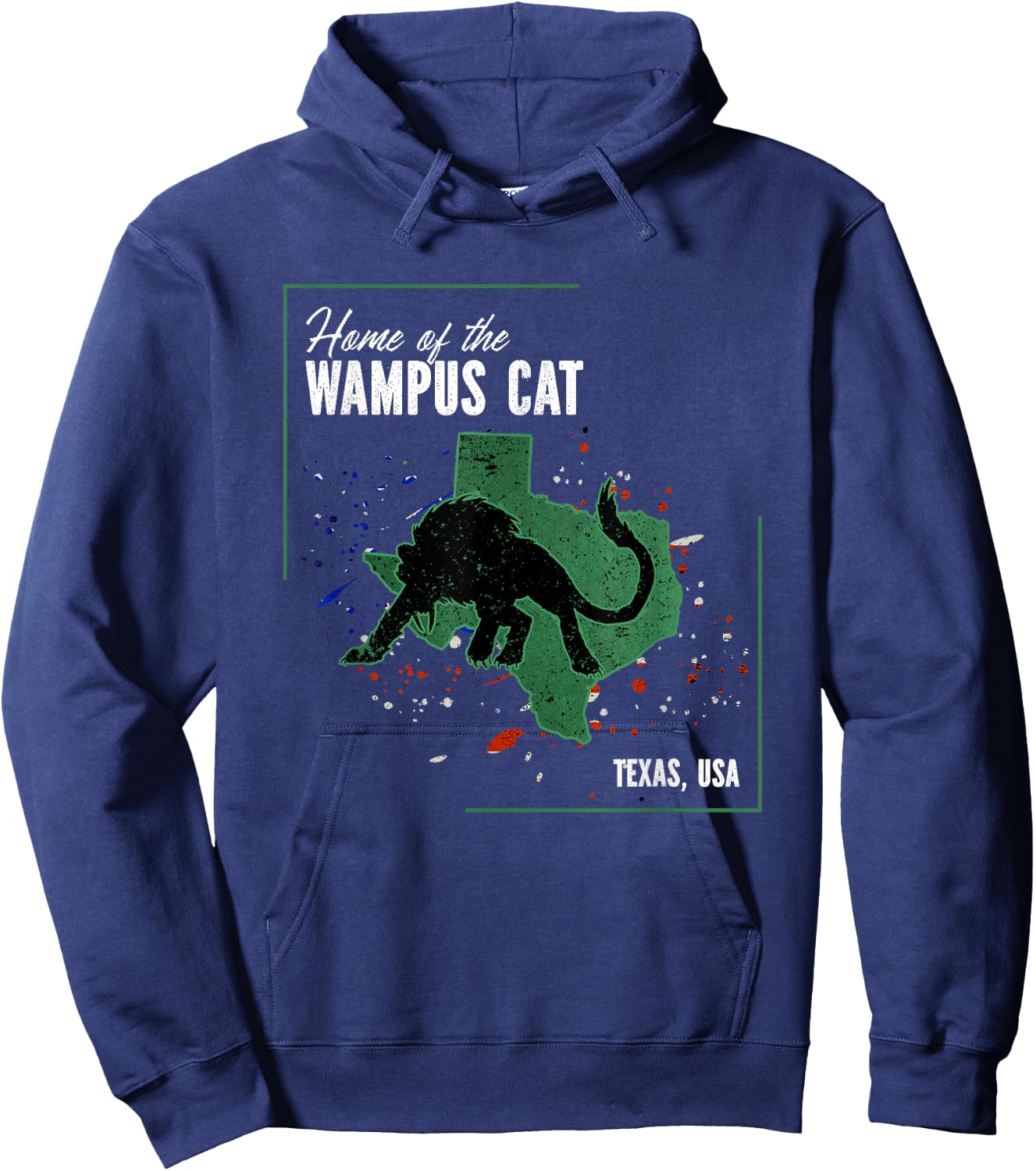 Texas - Cryptids Home of the Wampus Cat Women Kids Hoodie - Hoodie | Navy