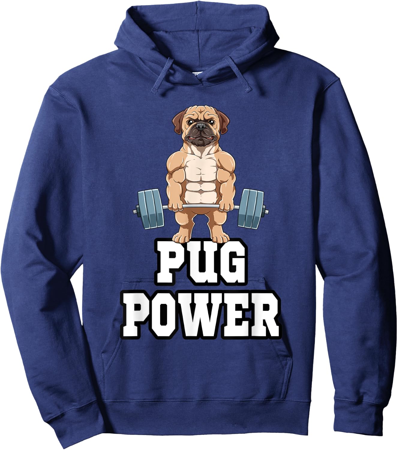 Pug Fitness Muscles Workout Weight Hoodie - Hoodie | Navy