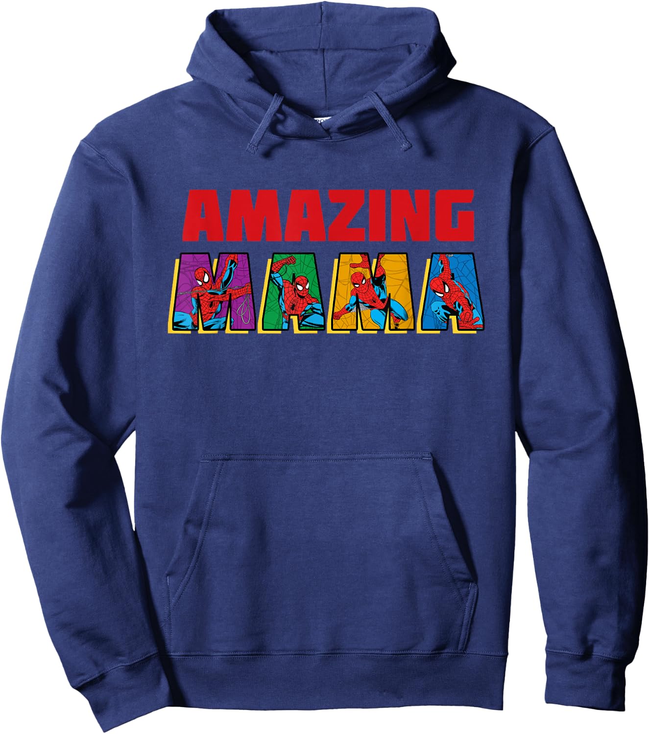 Marvel Spider-Man Amazing Mama Mom Birthday Mother’s Day Hoodie - Hoodie | Navy