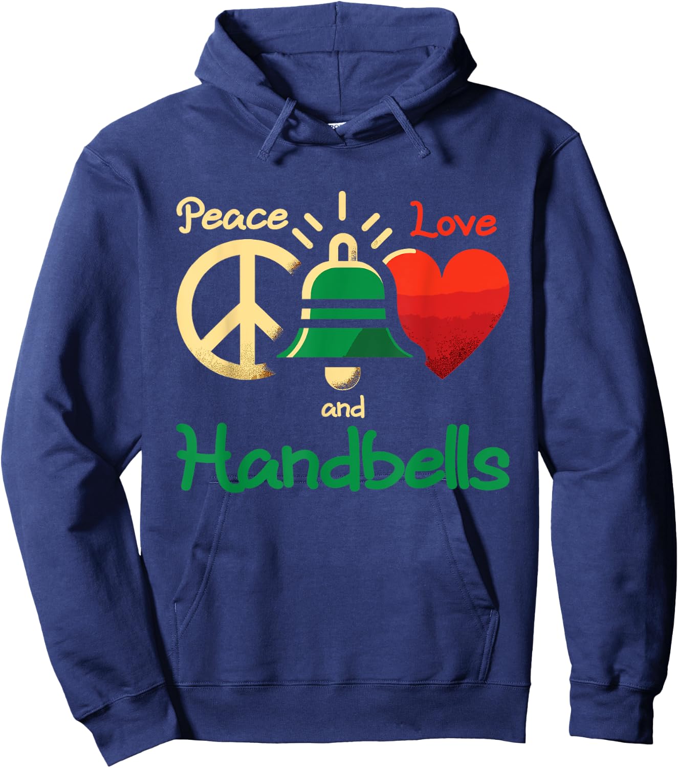 Handbell Choir Music Instrument Ringing Ensemble Hoodie - Hoodie | Navy
