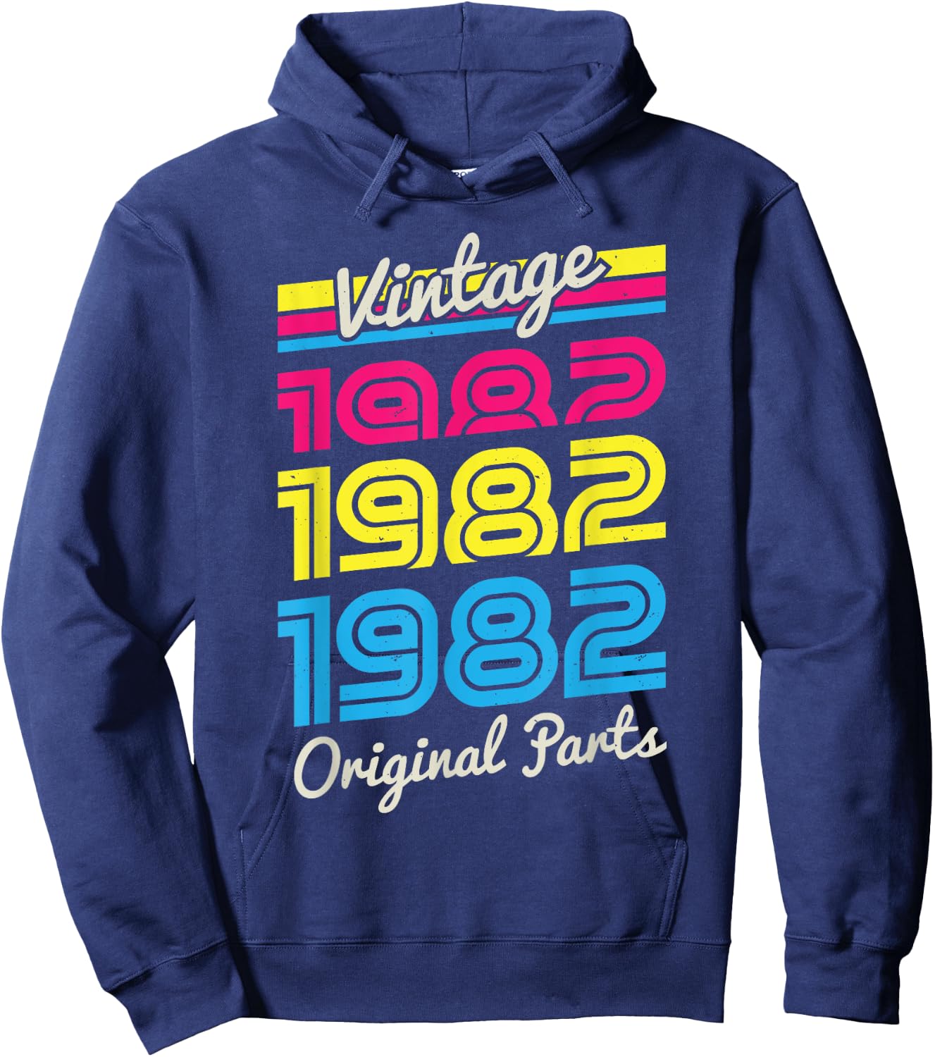 Vintage 1982 80s Women Retro Vintage Eighties Costume Party Hoodie - Hoodie | Navy