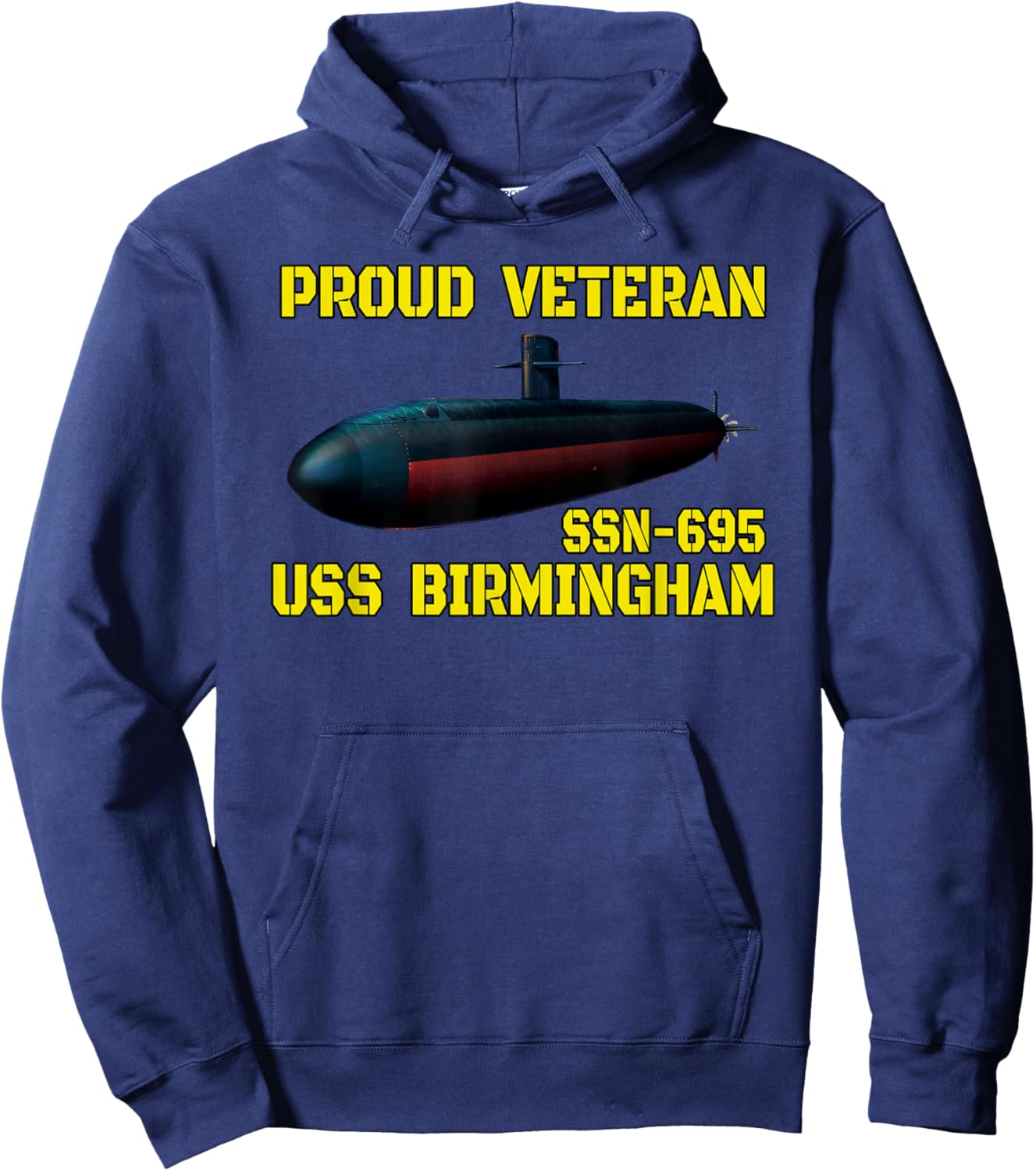 USS Birmingham SSN-695 Submarine Veterans Day Father Grandpa Hoodie - Hoodie | Navy