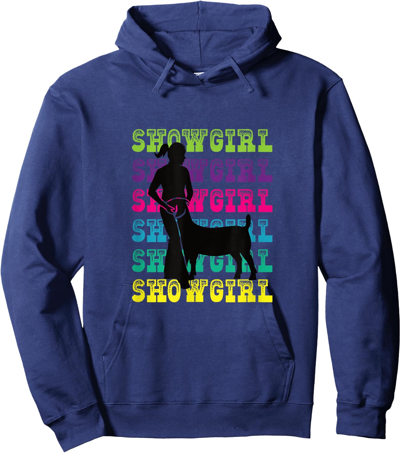 Show Girl - Fun Livestock Goat Showing Hoodie - Hoodie | Navy