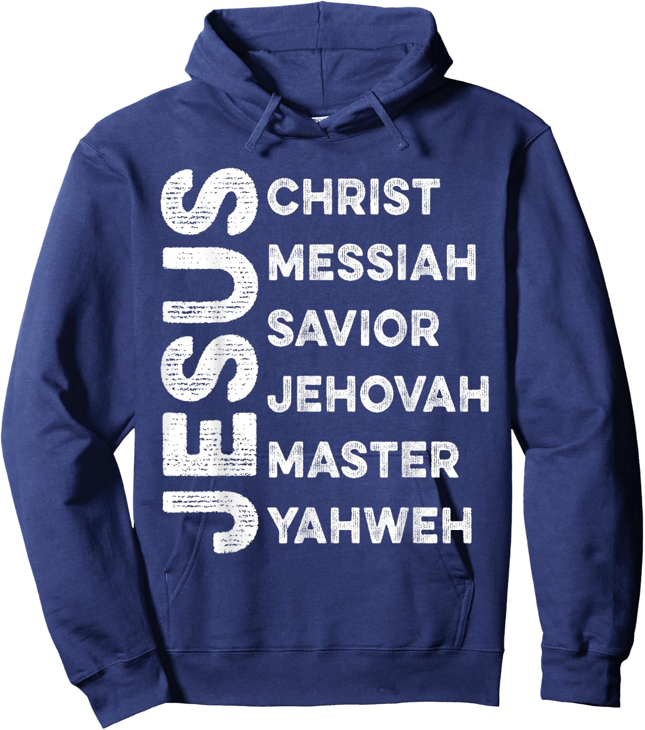 Names Of Jesus Christ Messiah Savior Jehovah Master Yahweh Hoodie - Hoodie | Navy