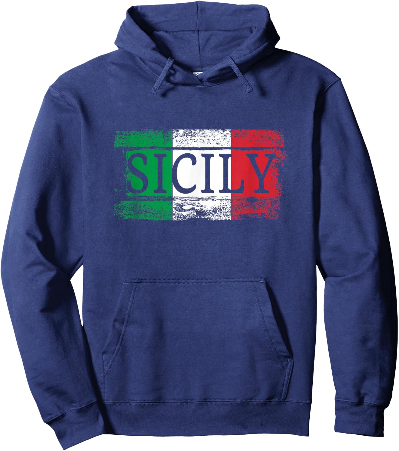 Italia Italian Flag I Vintage Sicily Italy Hoodie - Hoodie | Navy