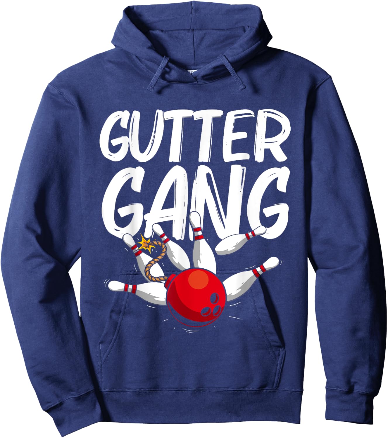 Funny Bowling Gift Women Cool Gutter Gang Bowlers Hoodie - Hoodie | Navy