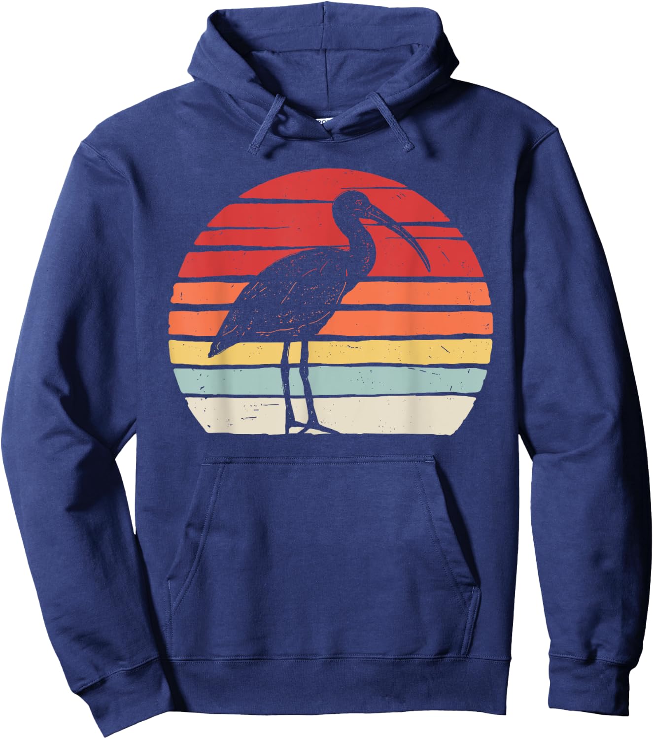 Catch Some Rays Vintage Retro Ibis Bird Graphic - Women's Adults Black Small Classic Fit Short Sleeve Hoodie - Hoodie | Navy