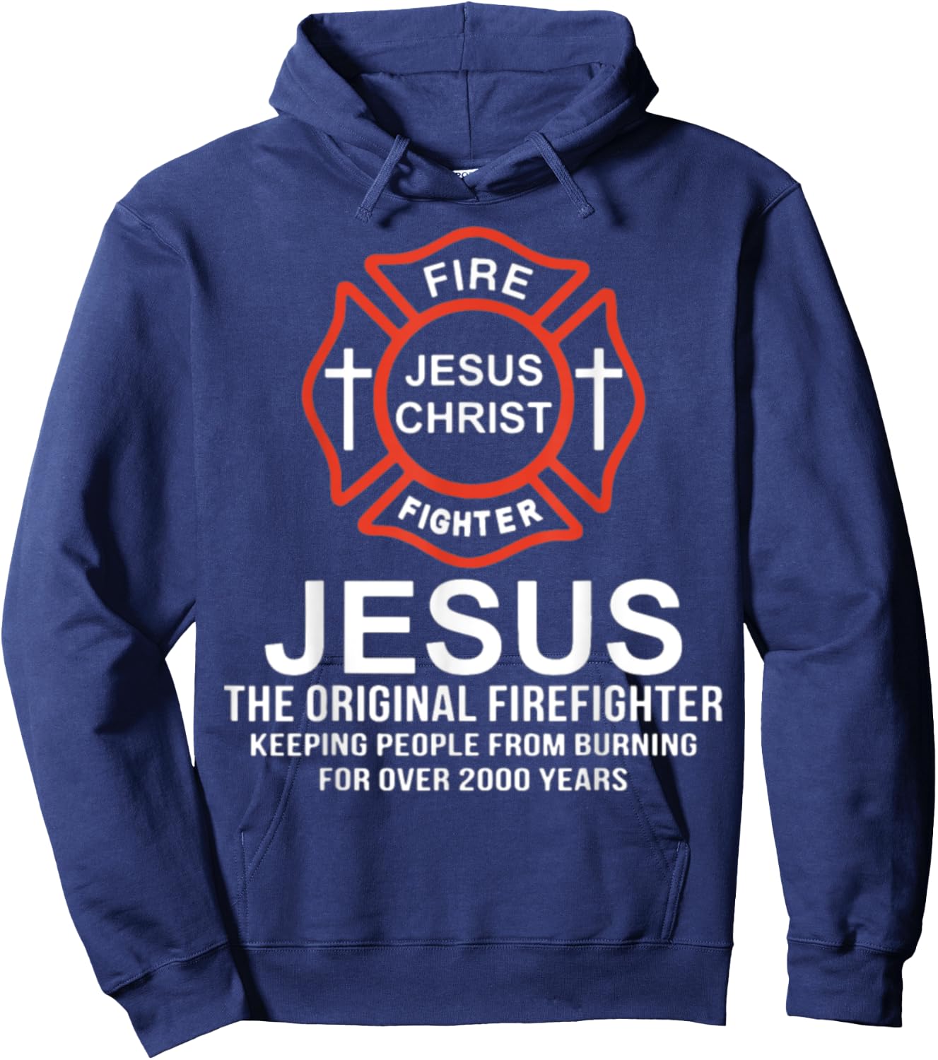 Fire Jesus Christ Fighter Jesus The Original Firef Hoodie - Hoodie | Navy