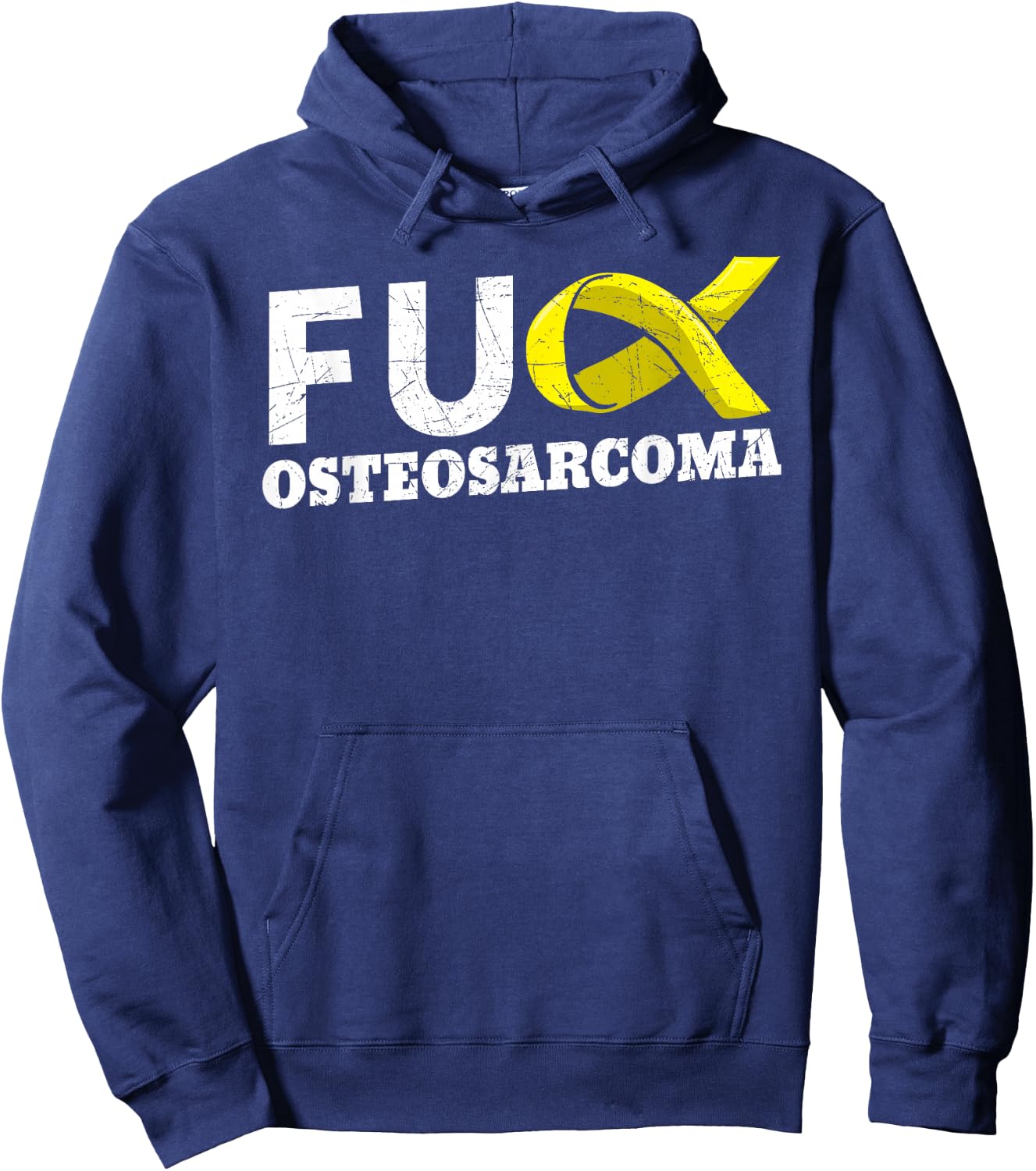 Osteosarcoma Awareness OS Warrior Osteogenic Sarcoma Patient Hoodie - Hoodie | Navy