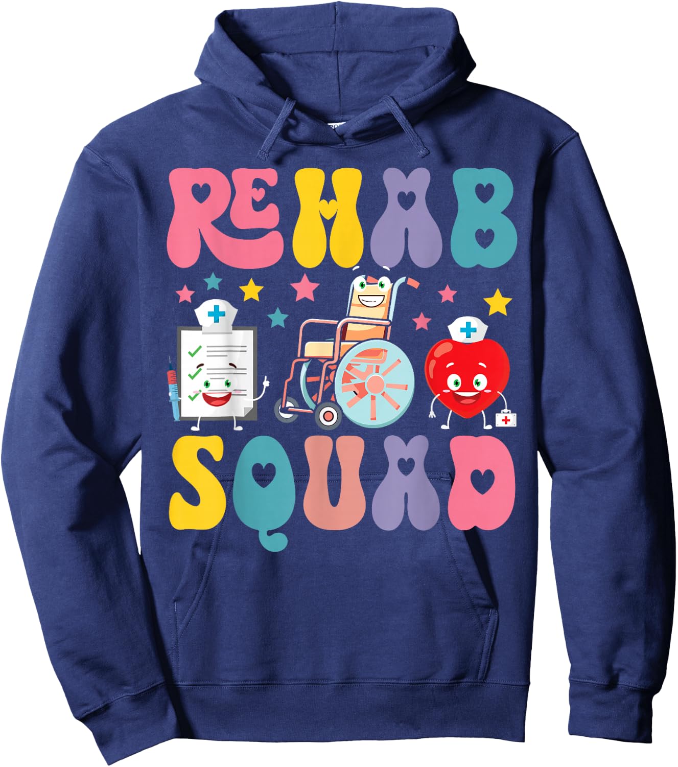 Rehab Squad Rehab Tech Crew Rehabilitation Technician Team Hoodie - Hoodie | Navy