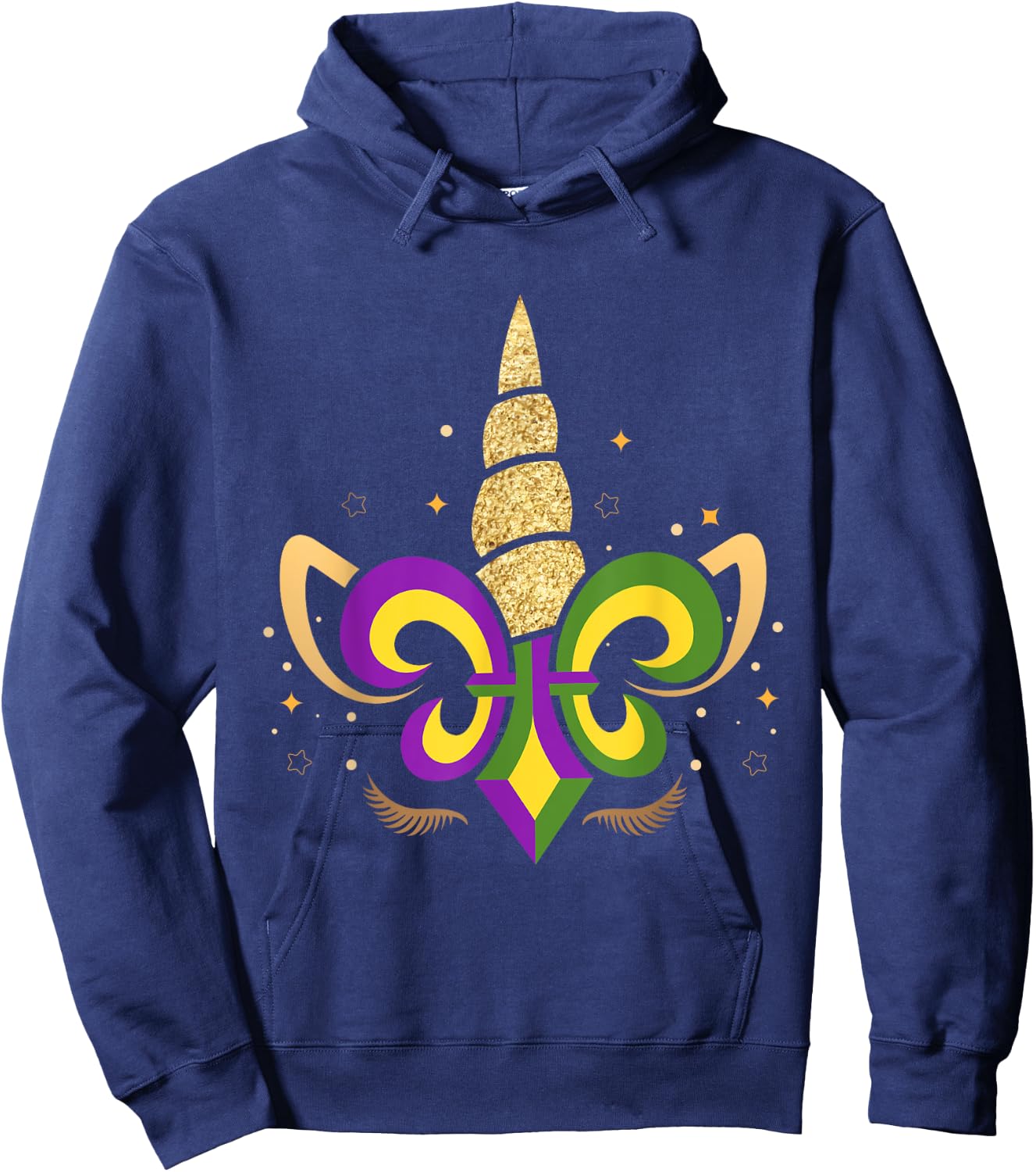 Mardi Gras Unicorn Party Costume Apparel Men Kids Toddler Hoodie - Hoodie | Navy
