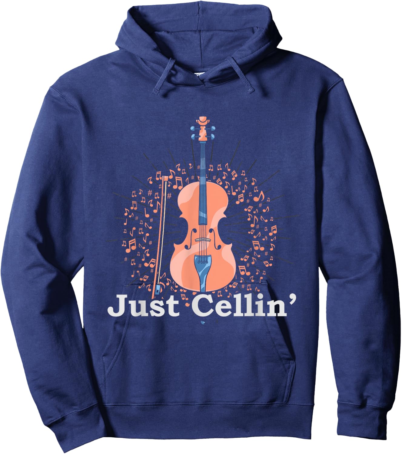 Cello Player Just Cellin Funny Cellist Gift Cello Hoodie - Hoodie | Navy