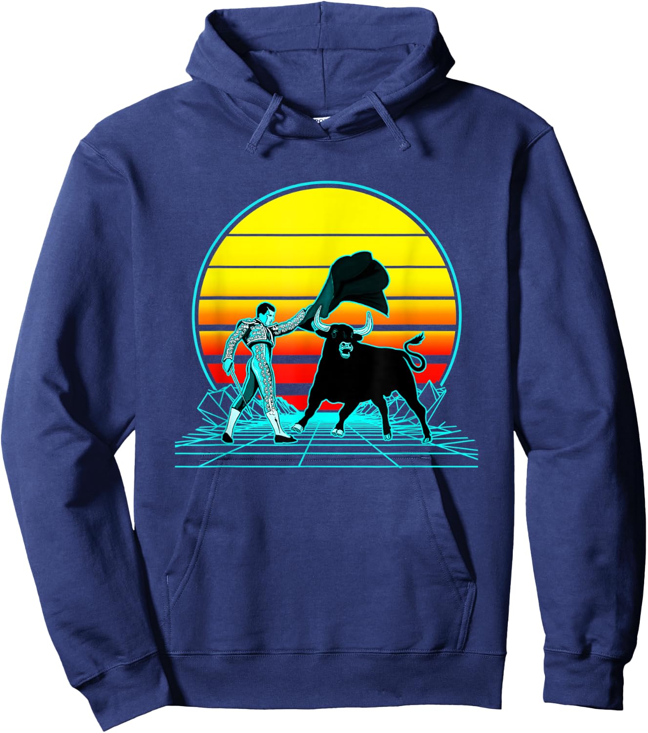 Retro Vintage Sunset Matador Hoodie - Hoodie | Navy