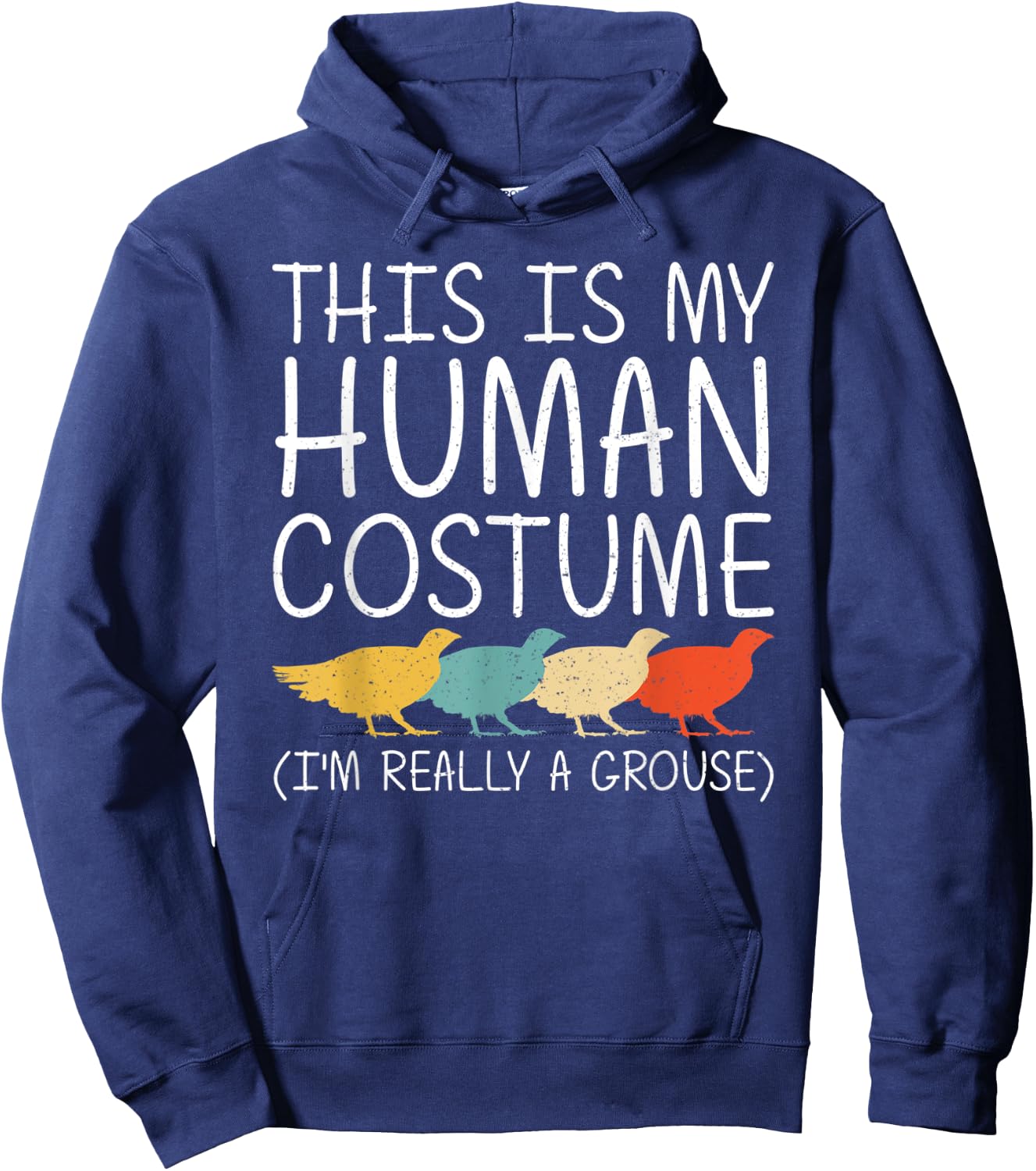 Grouse Halloween Human Costume Game bird Fowl Easy DIY Gift Hoodie - Hoodie | Navy