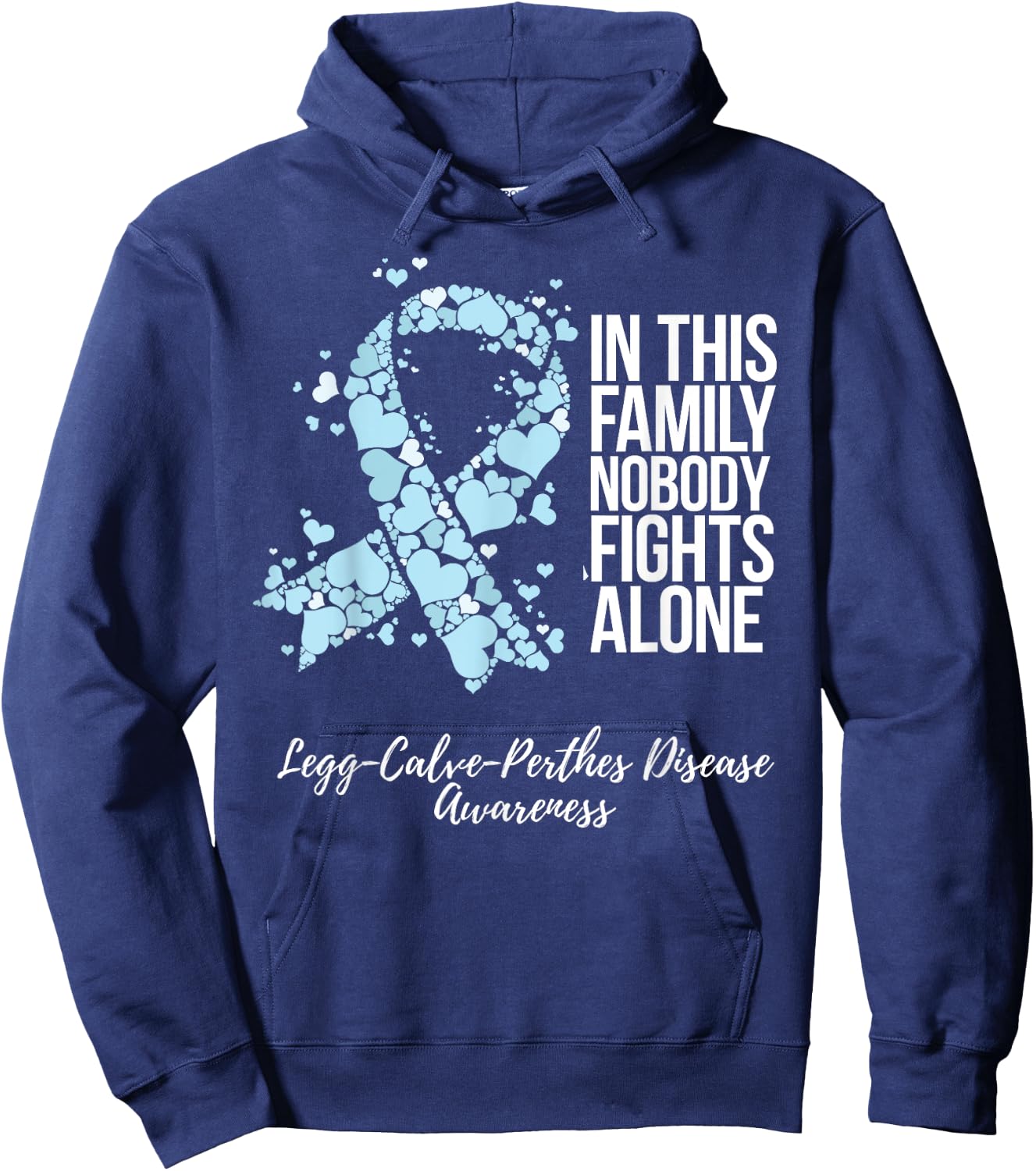 Family Support Legg Calve Perthes Disease Awareness Hoodie - Hoodie | Navy